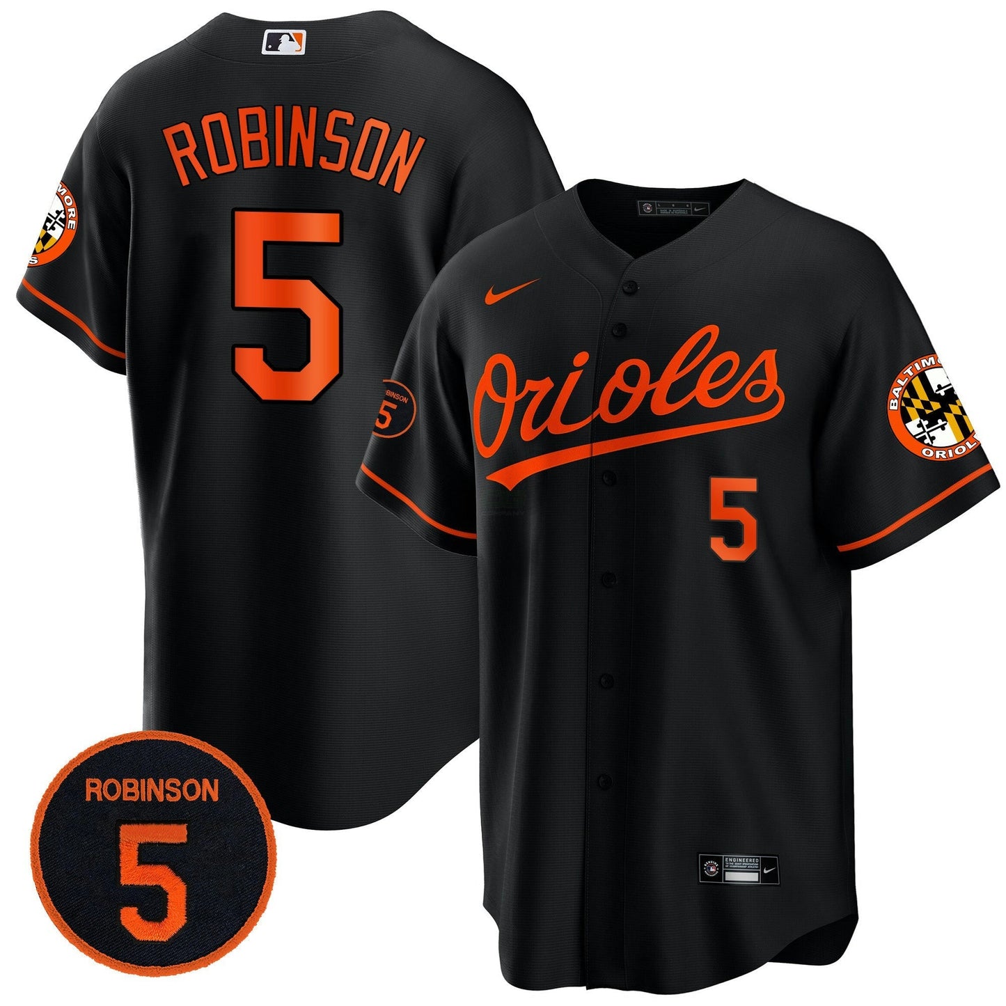 Camisa MLB Men’s Baltimore Robinson Patch Cool Base Jersey