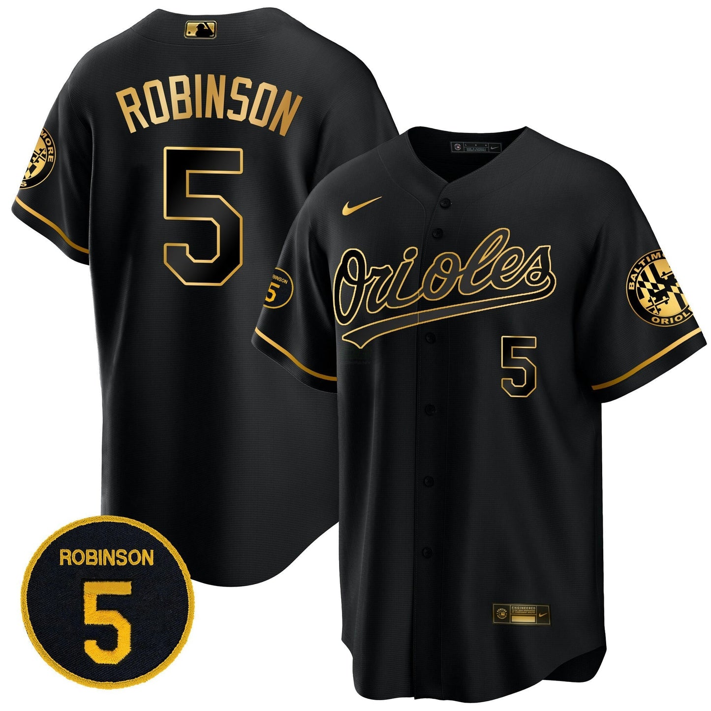 Camisa MLB Men’s Baltimore Robinson Patch Cool Base Jersey