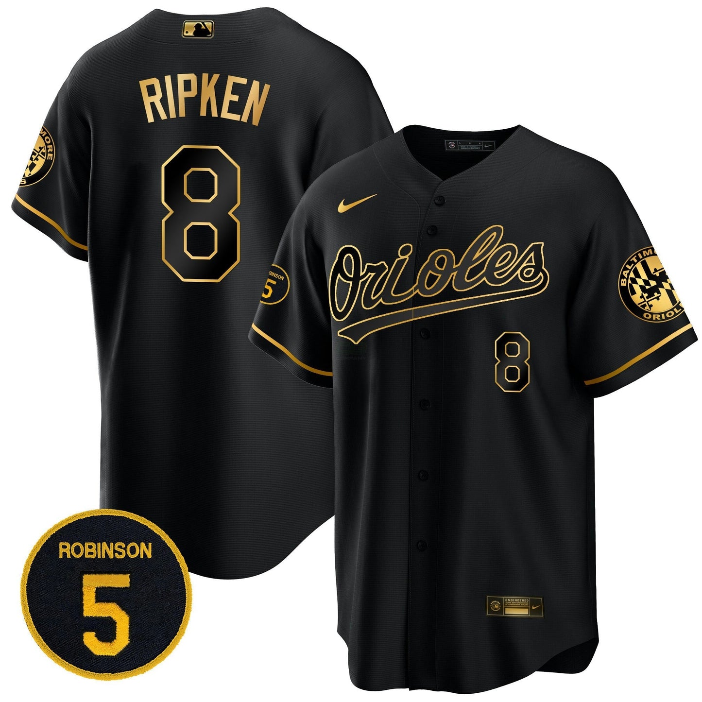 Camisa MLB Men’s Baltimore Robinson Patch Cool Base Jersey
