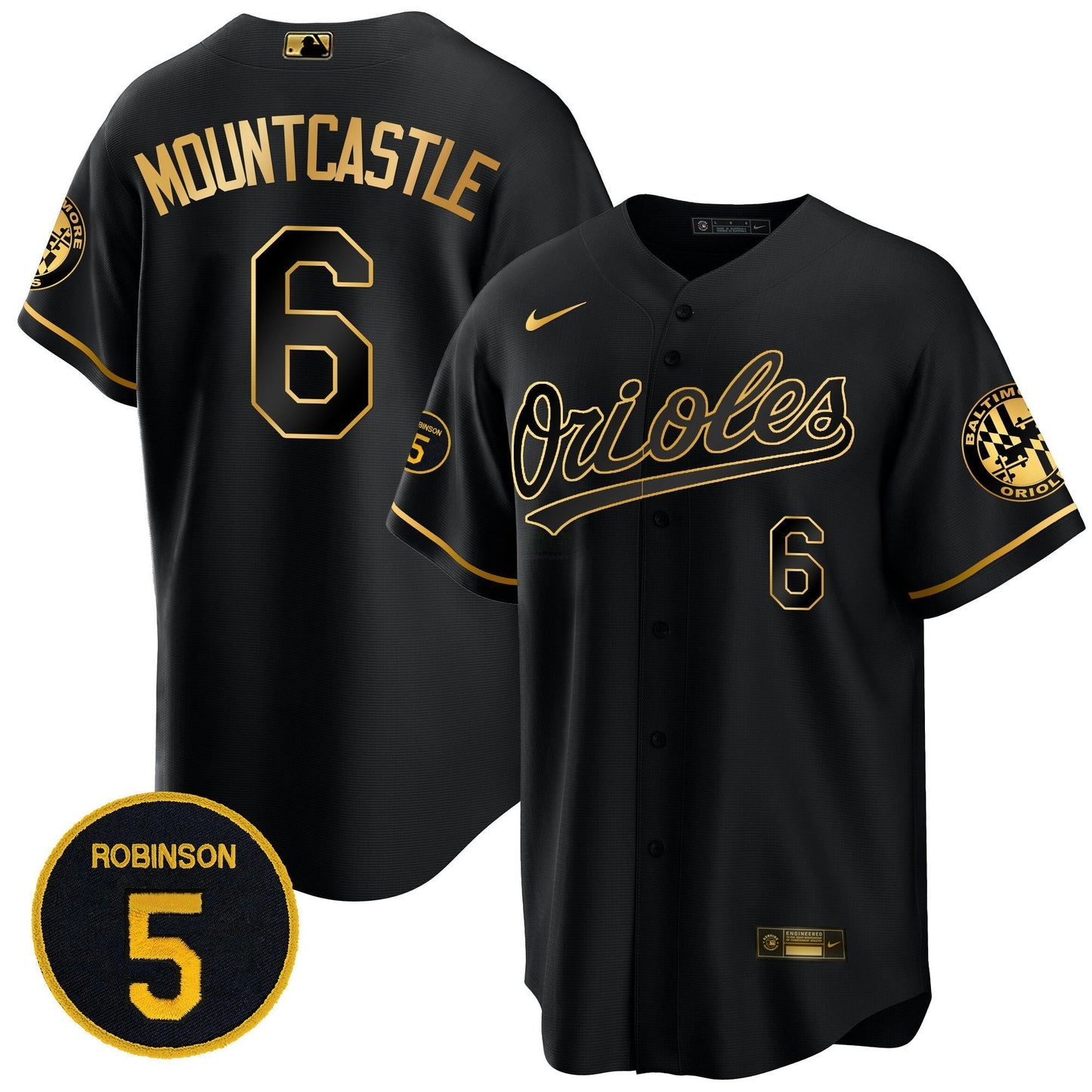 Camisa MLB Men’s Baltimore Robinson Patch Cool Base Jersey