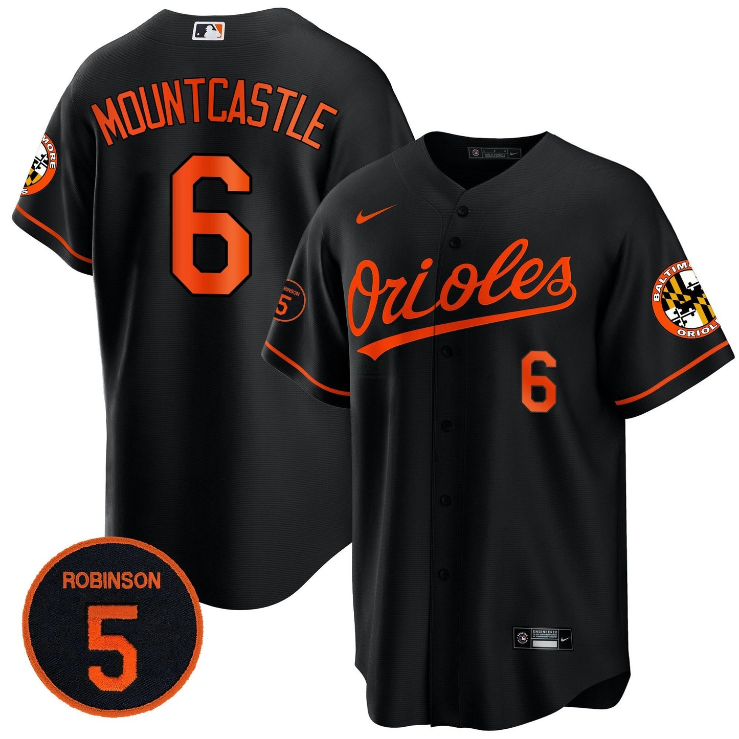 Camisa MLB Men’s Baltimore Robinson Patch Cool Base Jersey