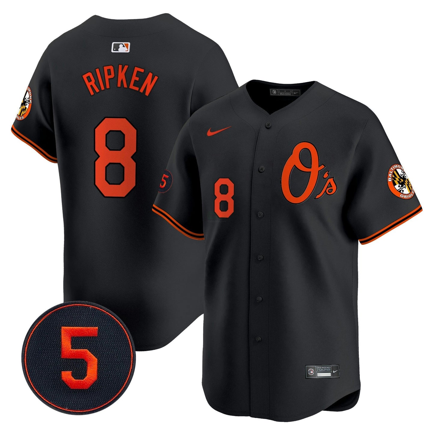 Camisa MLB Men’s Baltimore Robinson Patch Vapor Premier Limited Jersey V4