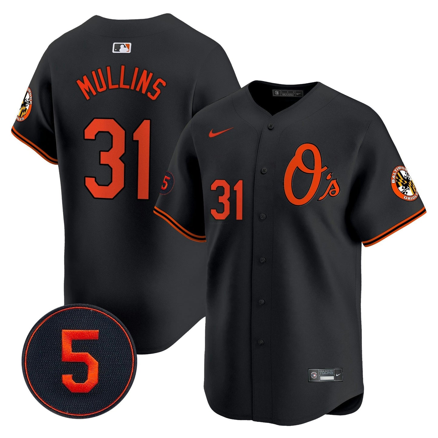 Camisa MLB Men’s Baltimore Robinson Patch Vapor Premier Limited Jersey V4