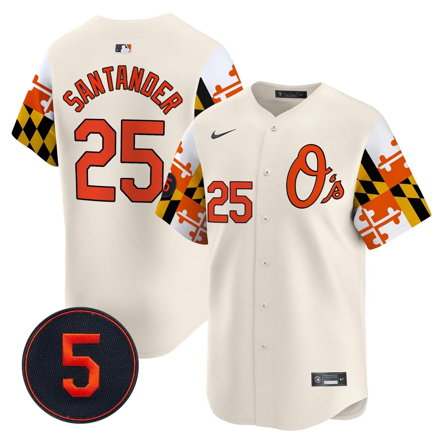 Camisa MLB Men’s Baltimore Robinson Patch Vapor Premier Limited Jersey V5