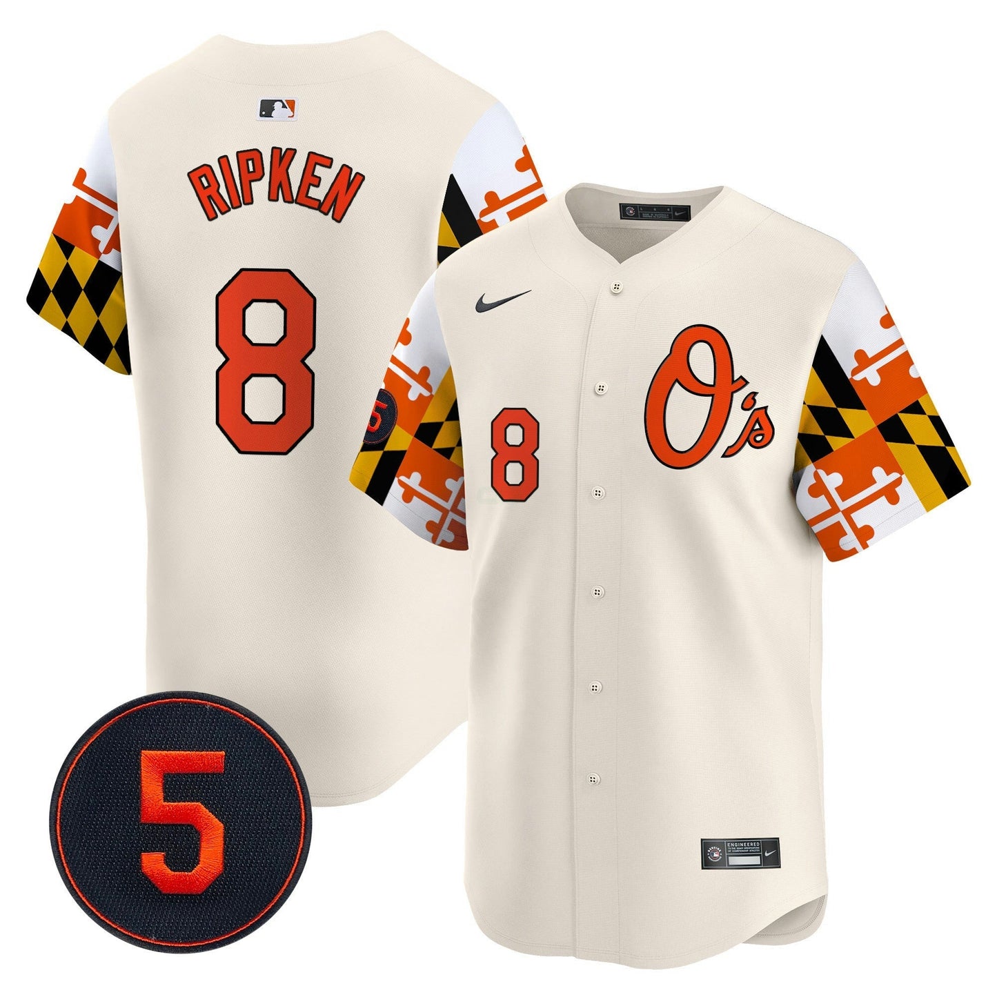 Camisa MLB Men’s Baltimore Robinson Patch Vapor Premier Limited Jersey V5