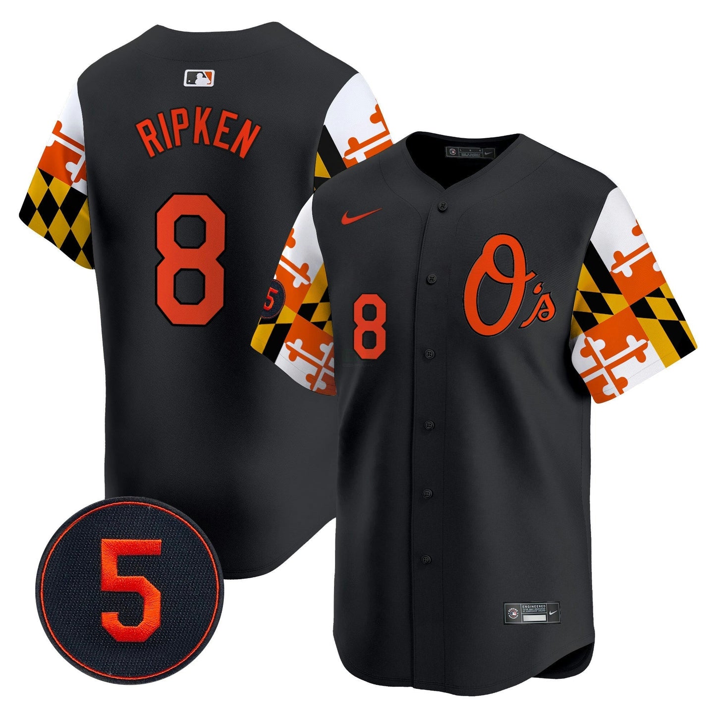 Camisa MLB Men’s Baltimore Robinson Patch Vapor Premier Limited Jersey V5