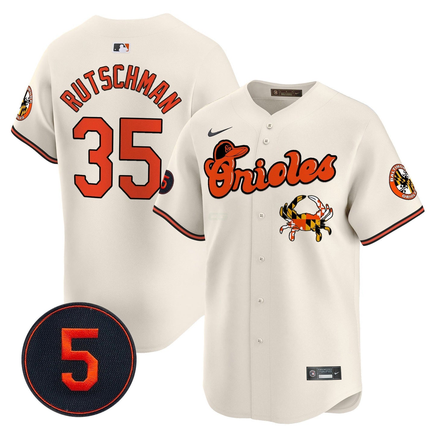 Camisa MLB Men’s Baltimore Robinson Patch Vapor Premier Limited Jersey V6