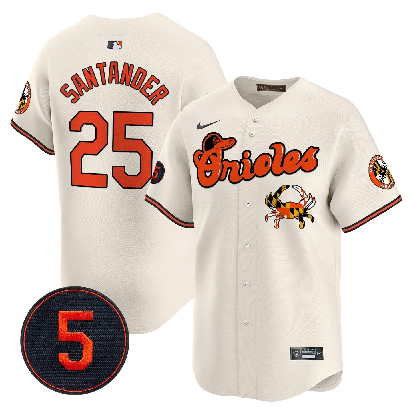 Camisa MLB Men’s Baltimore Robinson Patch Vapor Premier Limited Jersey V6