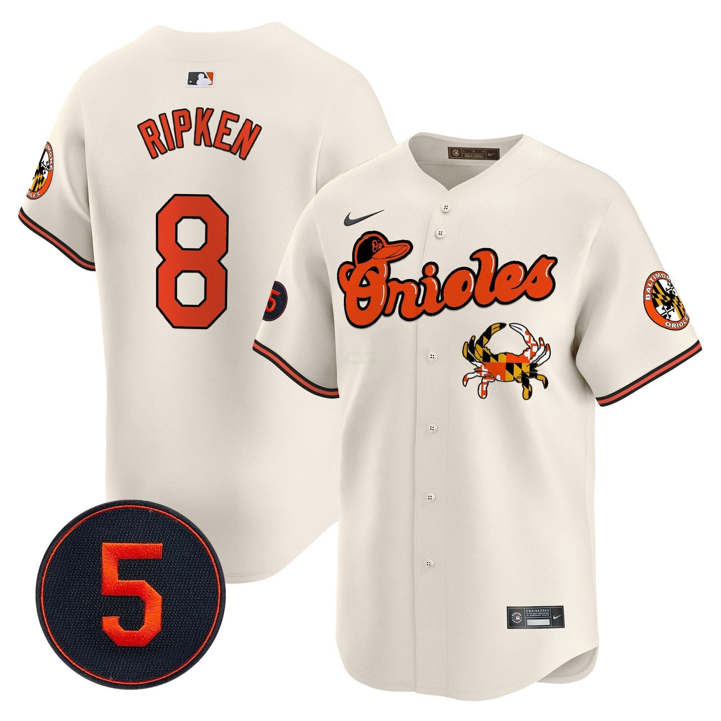 Camisa MLB Men’s Baltimore Robinson Patch Vapor Premier Limited Jersey V6