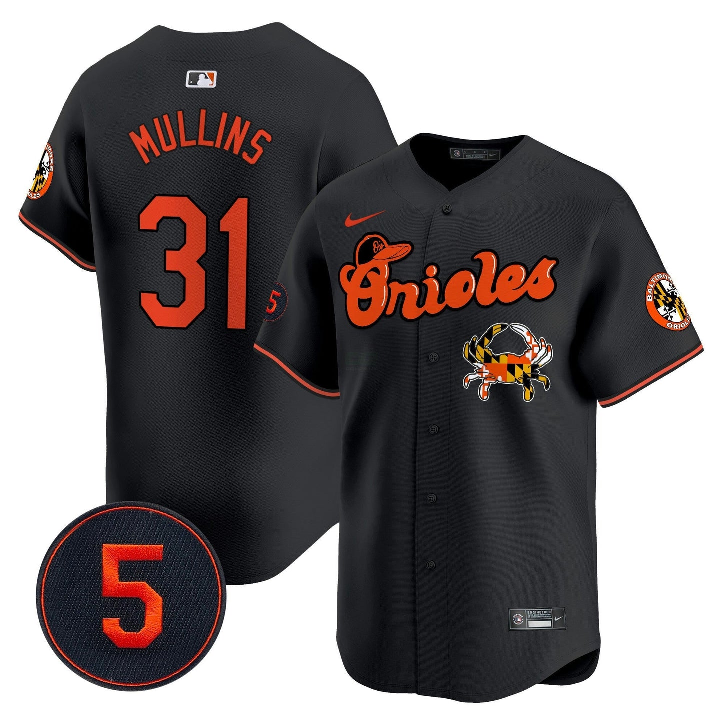 Camisa MLB Men’s Baltimore Robinson Patch Vapor Premier Limited Jersey V6