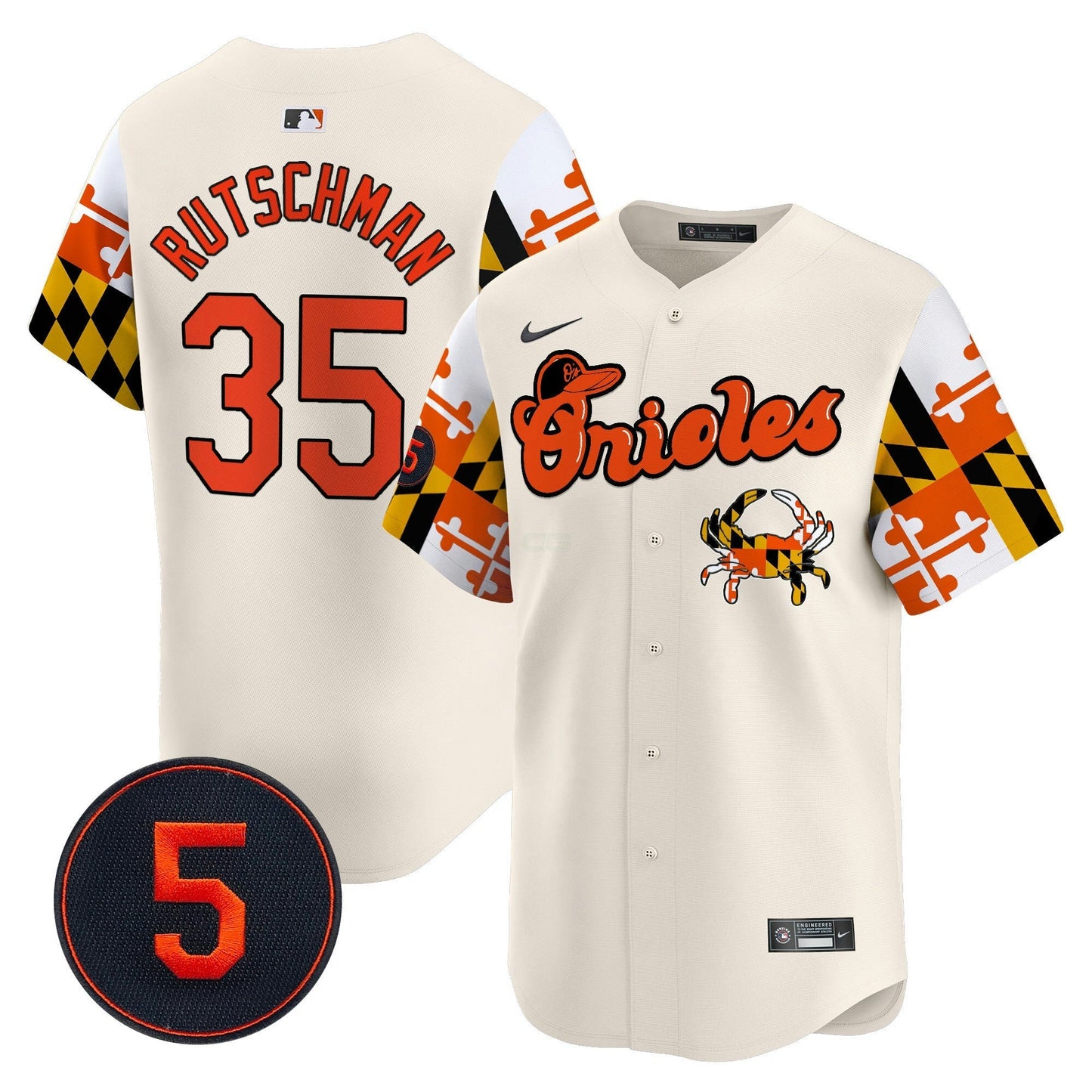 Camisa MLB Men’s Baltimore Robinson Patch Vapor Premier Limited Jersey V7