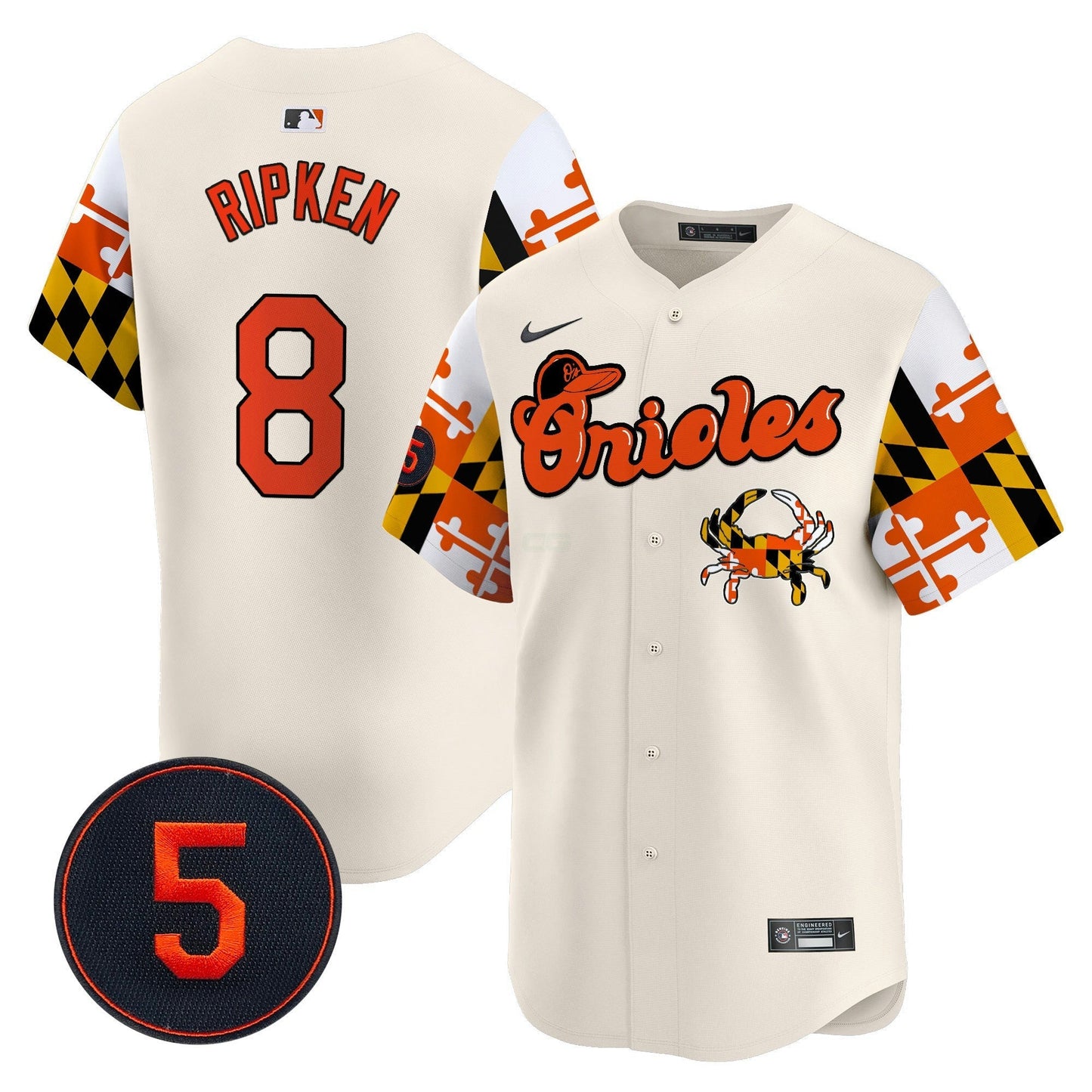 Camisa MLB Men’s Baltimore Robinson Patch Vapor Premier Limited Jersey V7