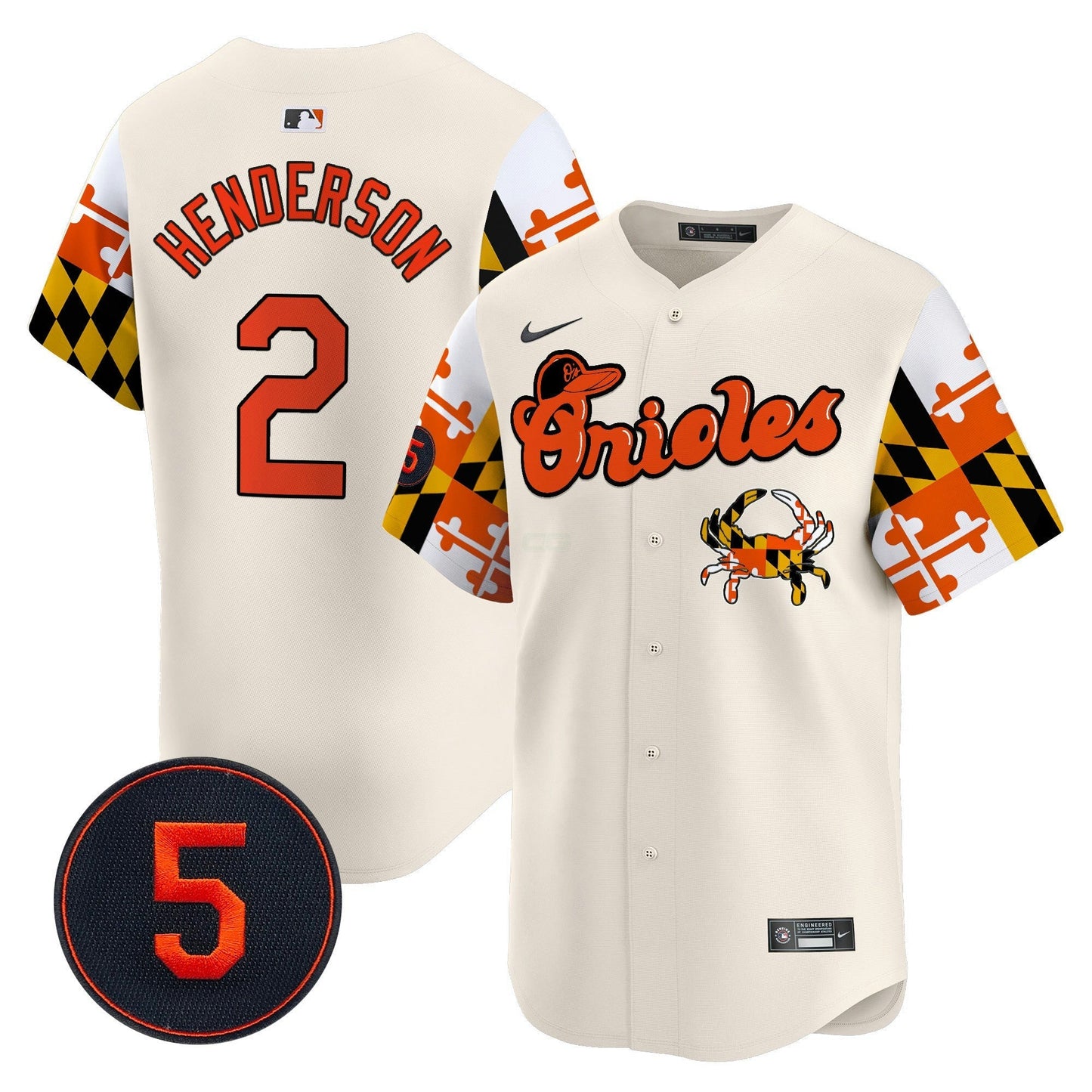 Camisa MLB Men’s Baltimore Robinson Patch Vapor Premier Limited Jersey V7