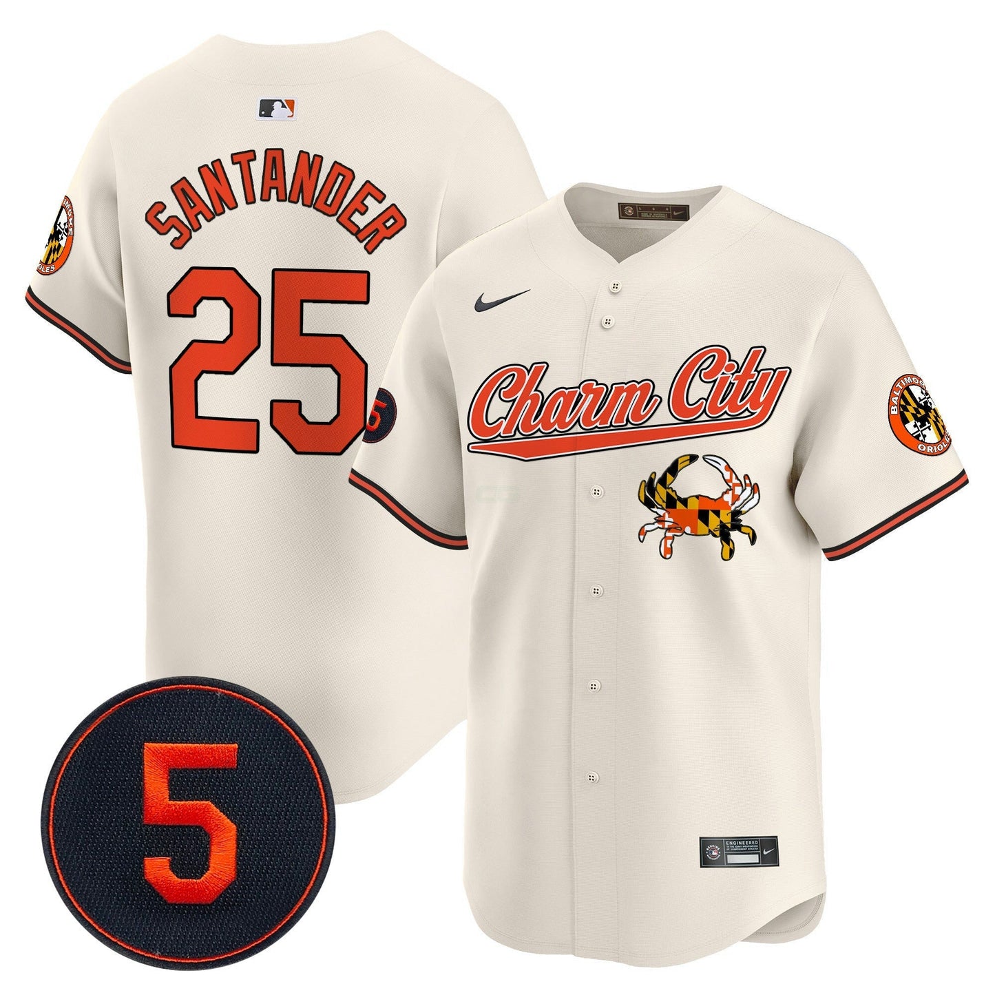 Camisa MLB Men’s Baltimore Robinson Patch Vapor Premier Limited Jersey V8