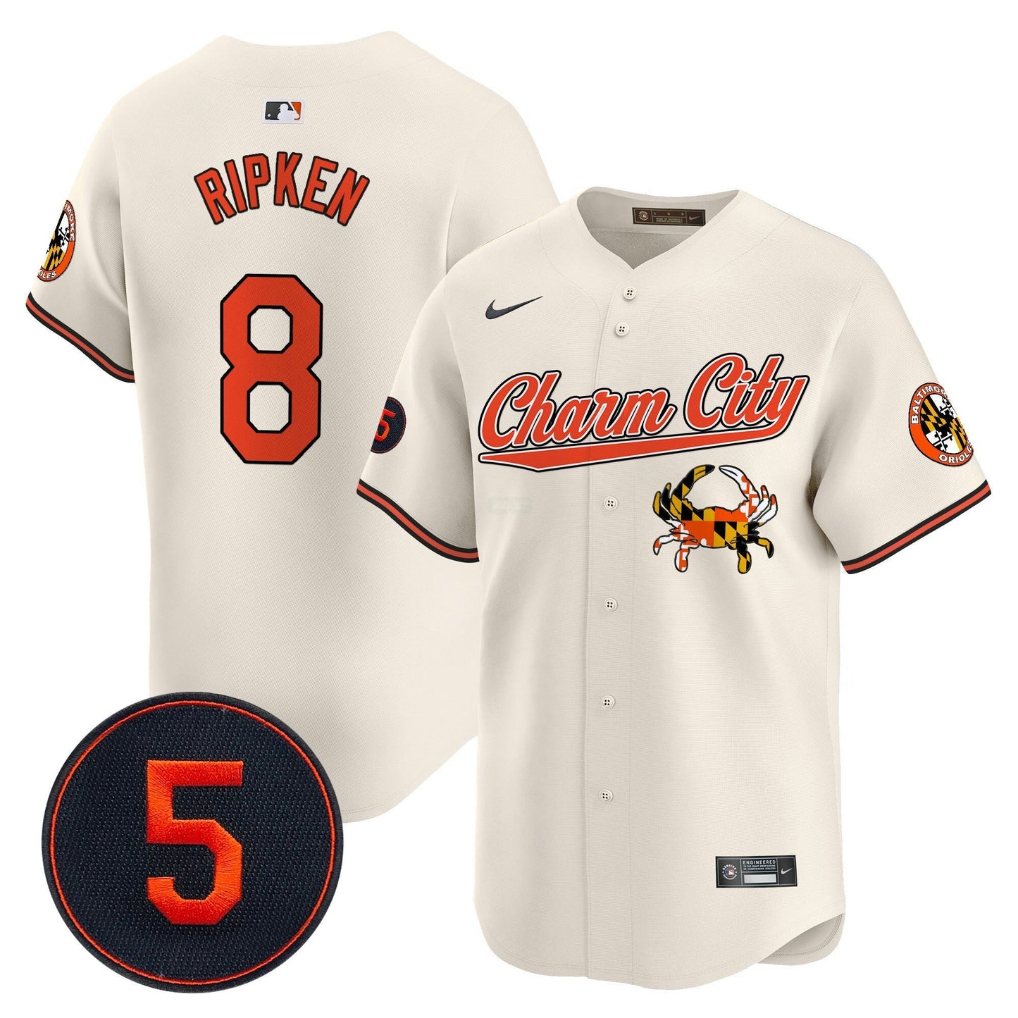 Camisa MLB Men’s Baltimore Robinson Patch Vapor Premier Limited Jersey V8