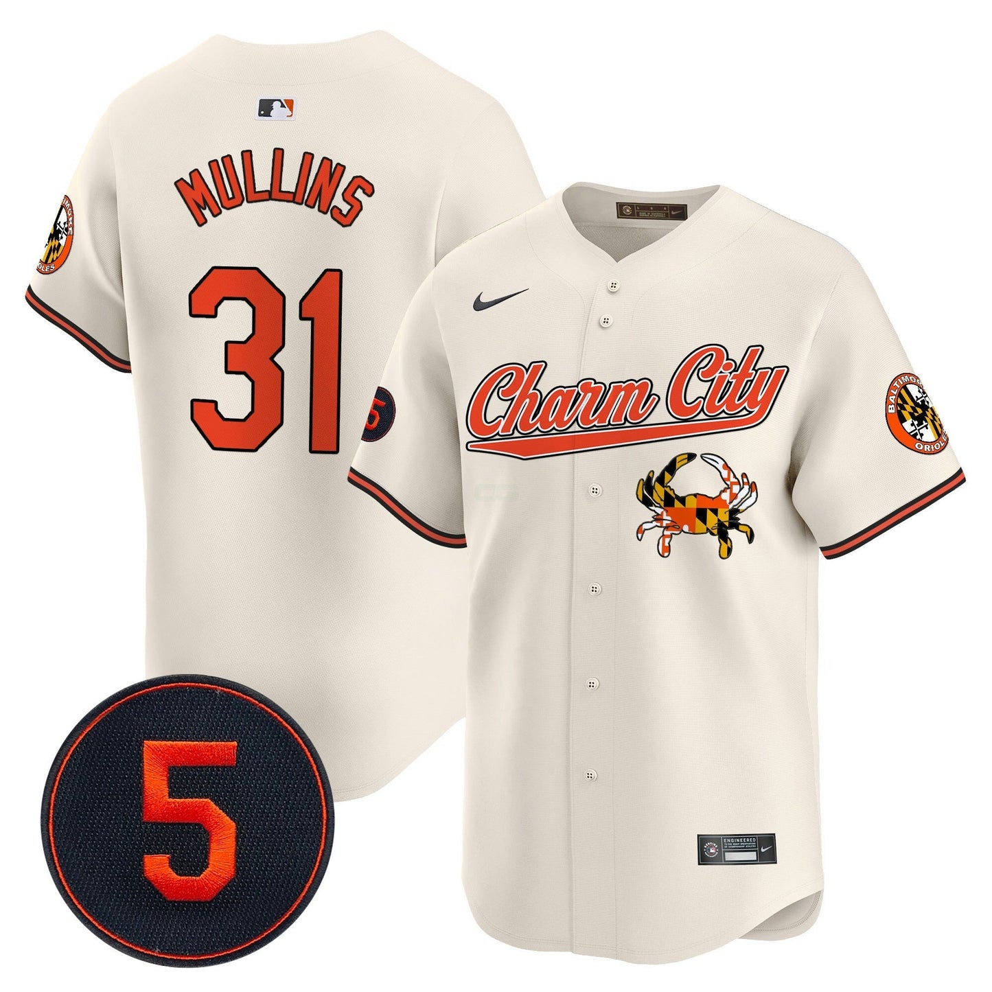 Camisa MLB Men’s Baltimore Robinson Patch Vapor Premier Limited Jersey V8