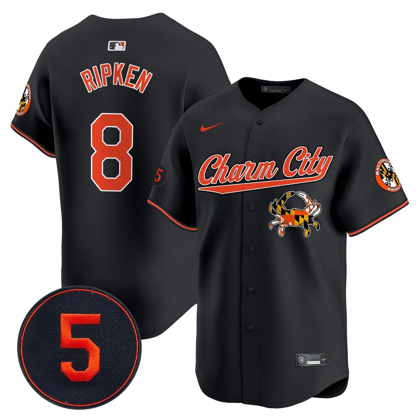 Camisa MLB Men’s Baltimore Robinson Patch Vapor Premier Limited Jersey V8