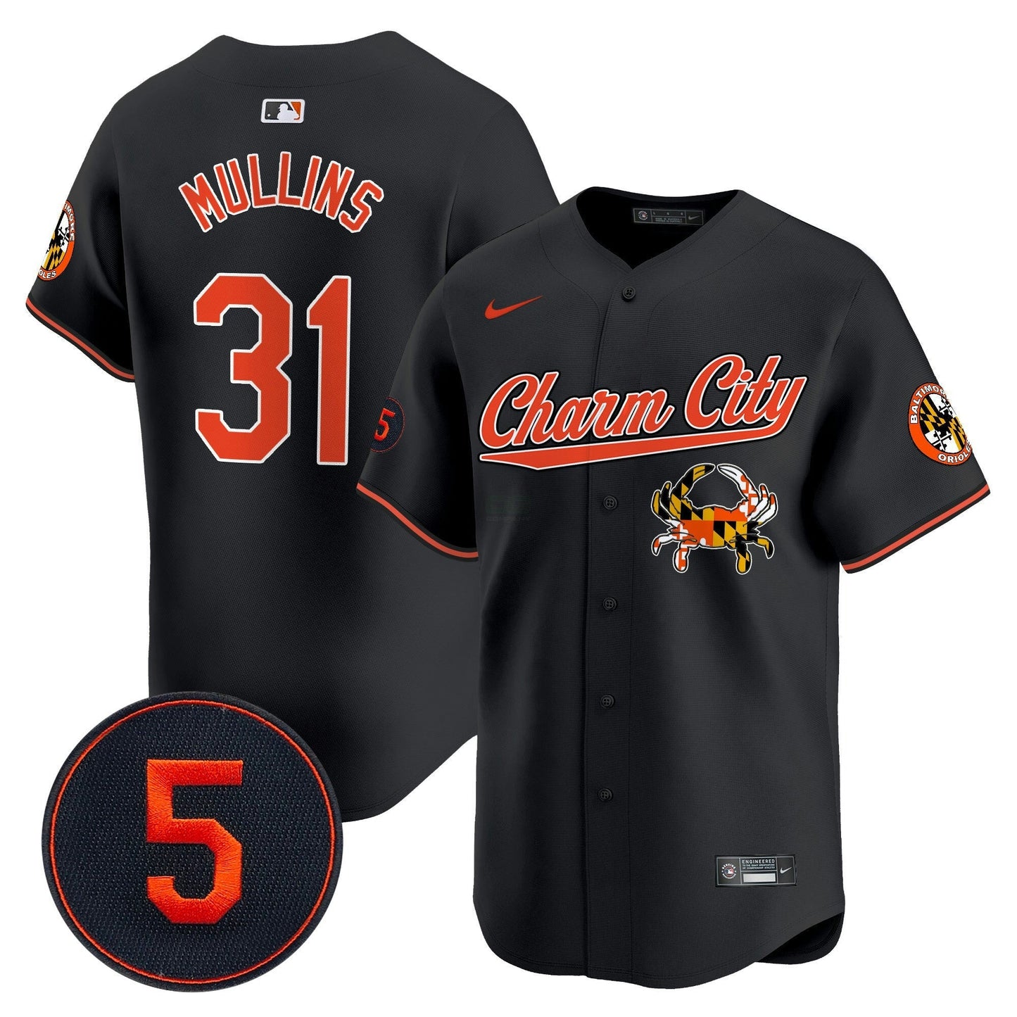 Camisa MLB Men’s Baltimore Robinson Patch Vapor Premier Limited Jersey V8