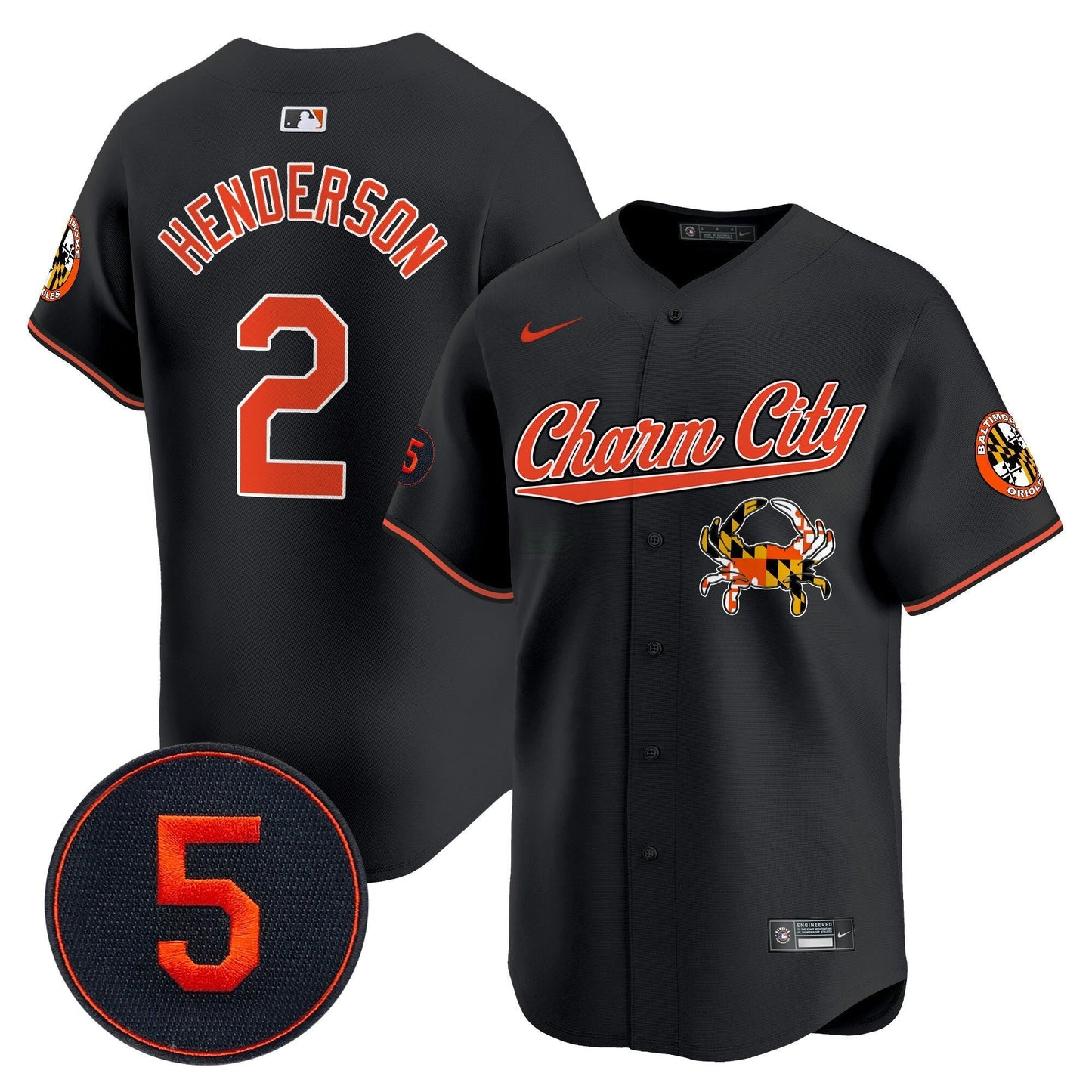 Camisa MLB Men’s Baltimore Robinson Patch Vapor Premier Limited Jersey V8