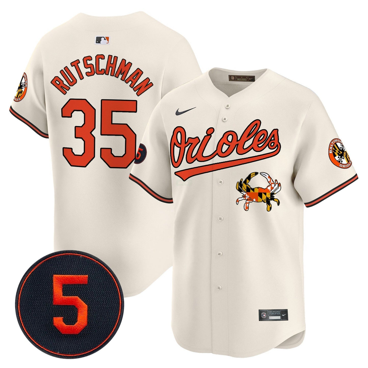 Camisa MLB Men’s Baltimore Robinson Patch Vapor Premier Limited Jersey V9