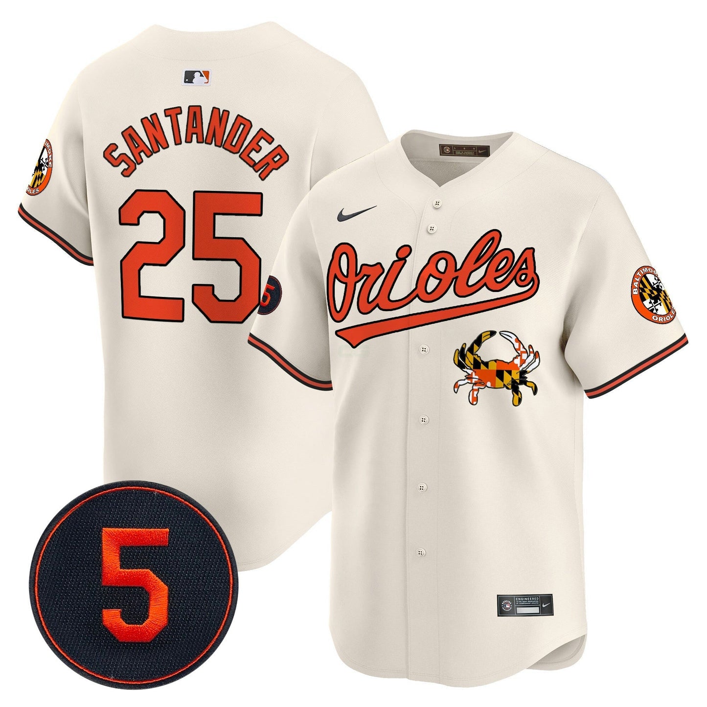 Camisa MLB Men’s Baltimore Robinson Patch Vapor Premier Limited Jersey V9