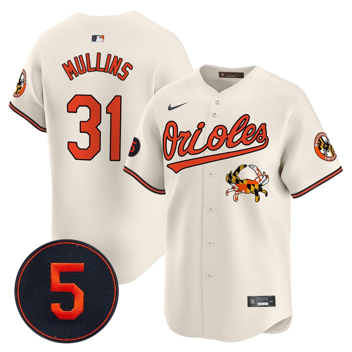 Camisa MLB Men’s Baltimore Robinson Patch Vapor Premier Limited Jersey V9
