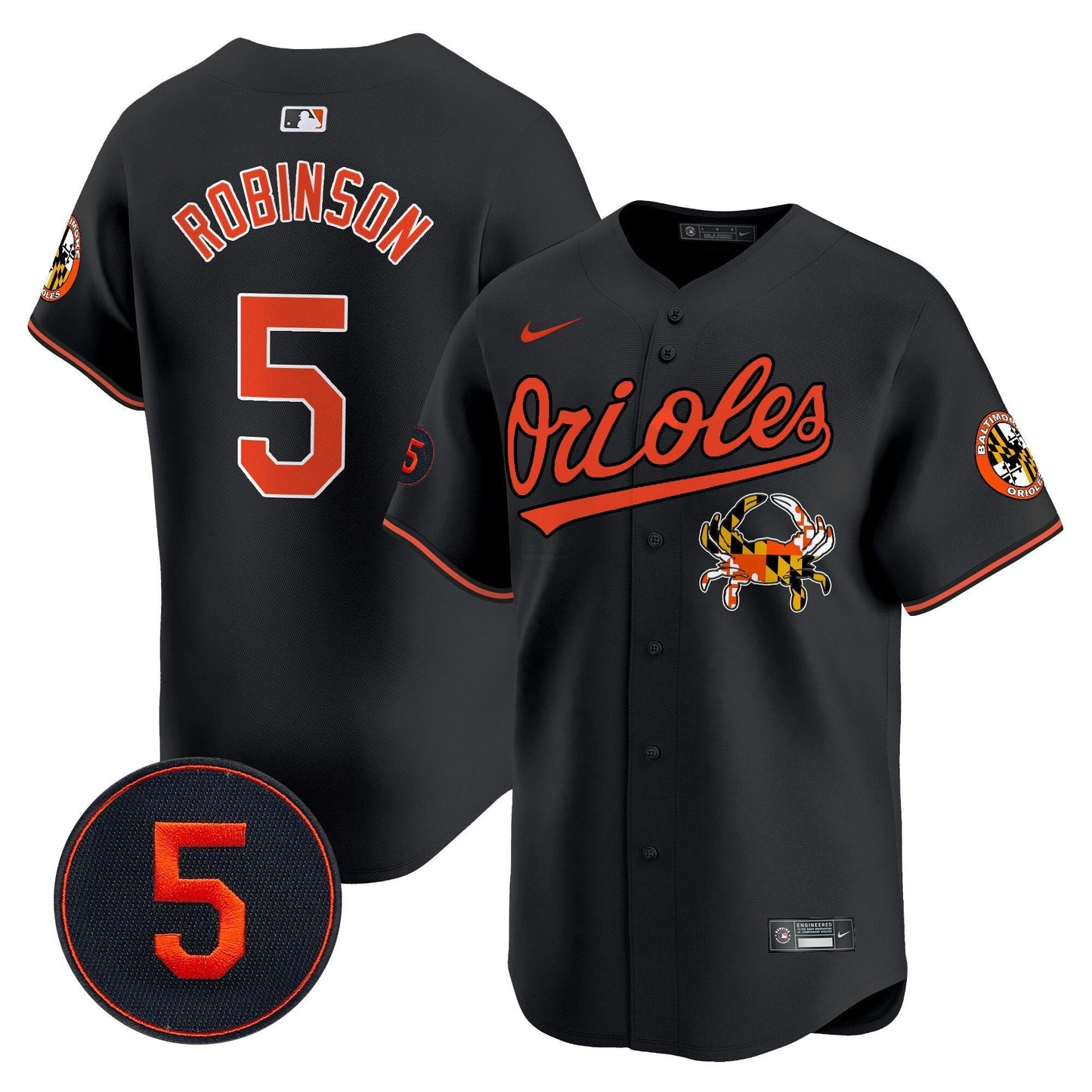 Camisa MLB Men’s Baltimore Robinson Patch Vapor Premier Limited Jersey V9