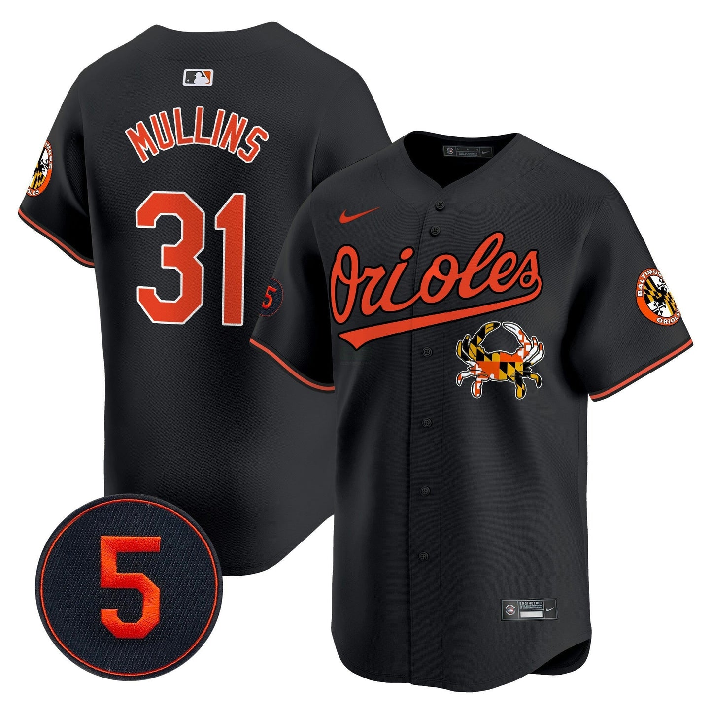 Camisa MLB Men’s Baltimore Robinson Patch Vapor Premier Limited Jersey V9