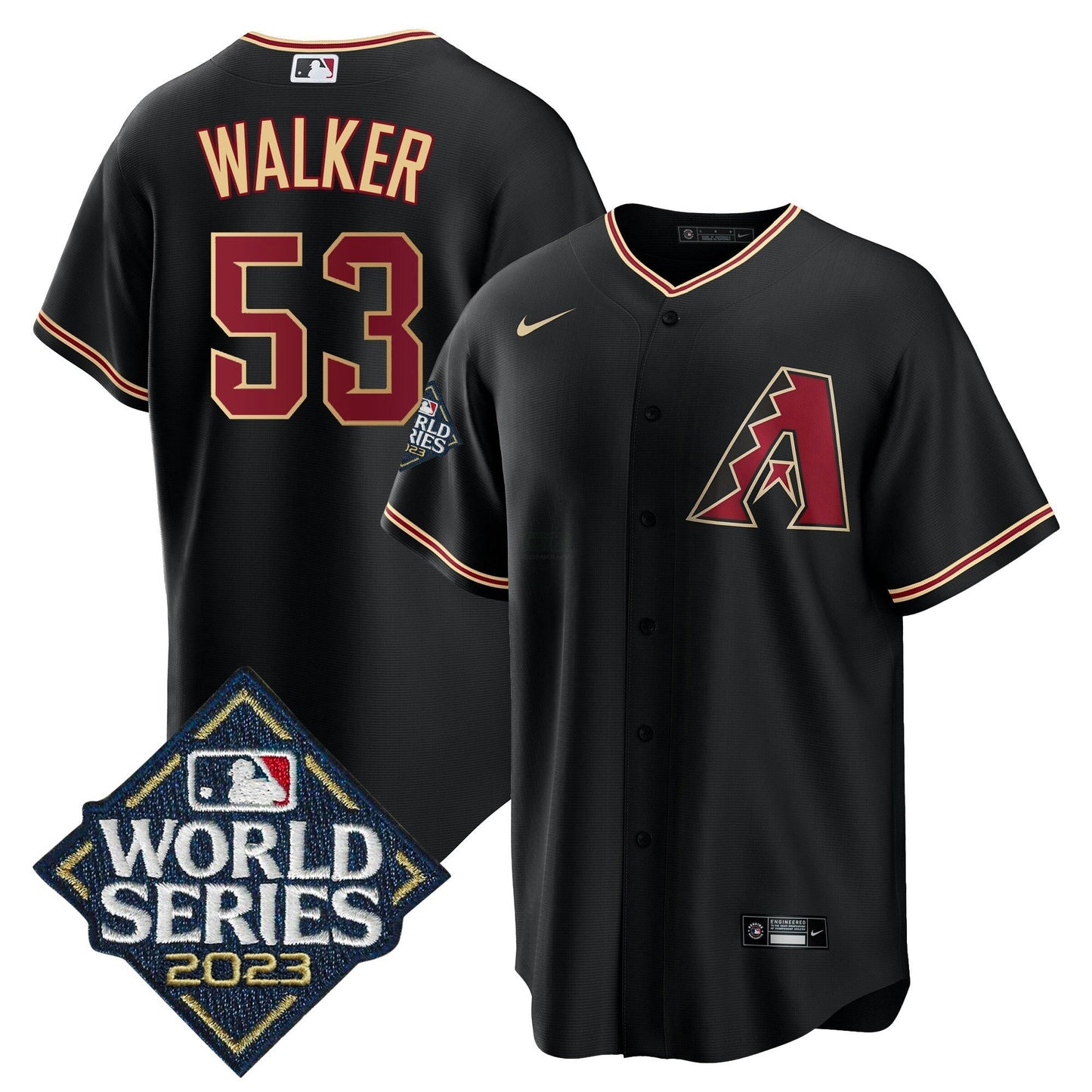 Camisa MLB Men’s Black 2023 World Series Jersey