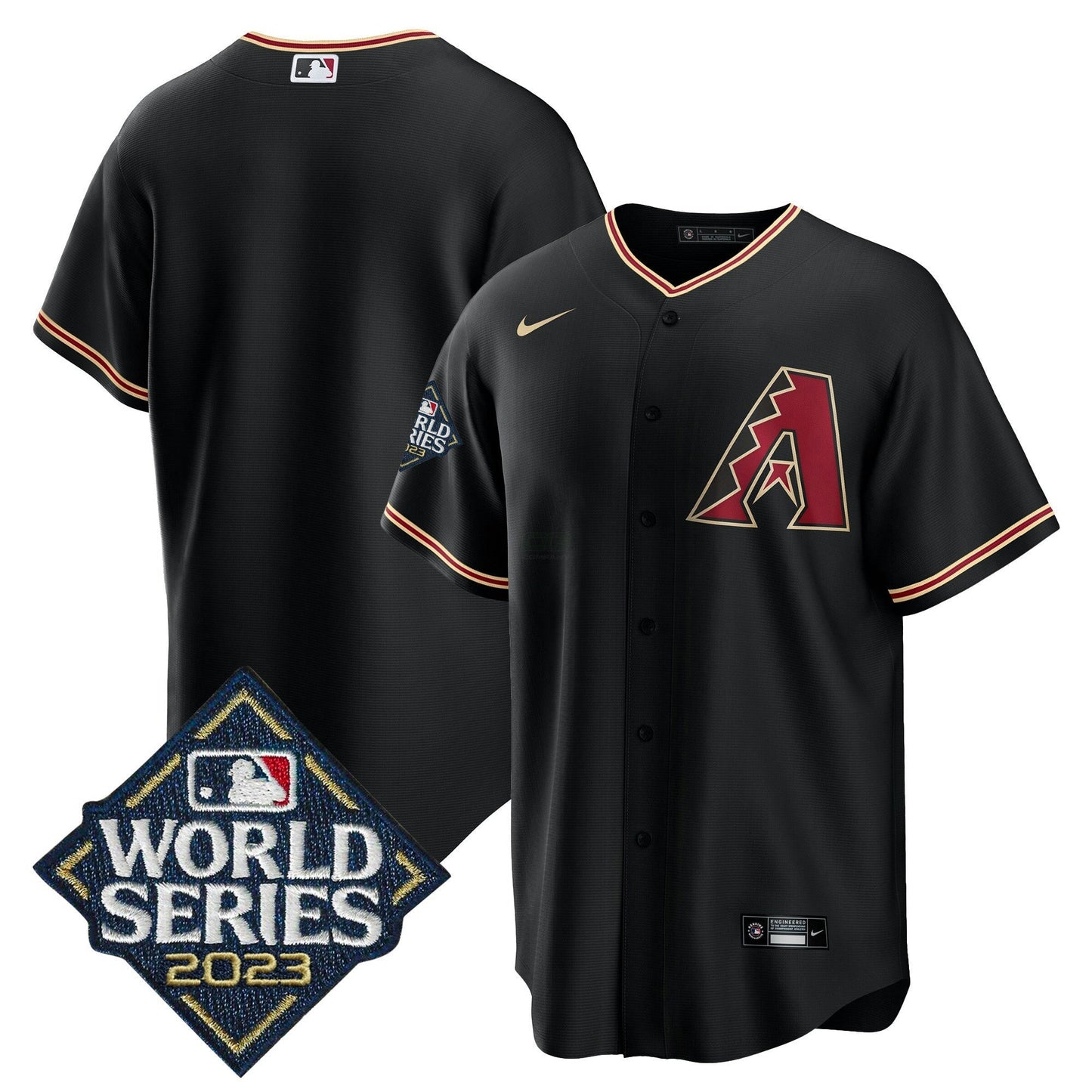 Camisa MLB Men’s Black 2023 World Series Jersey