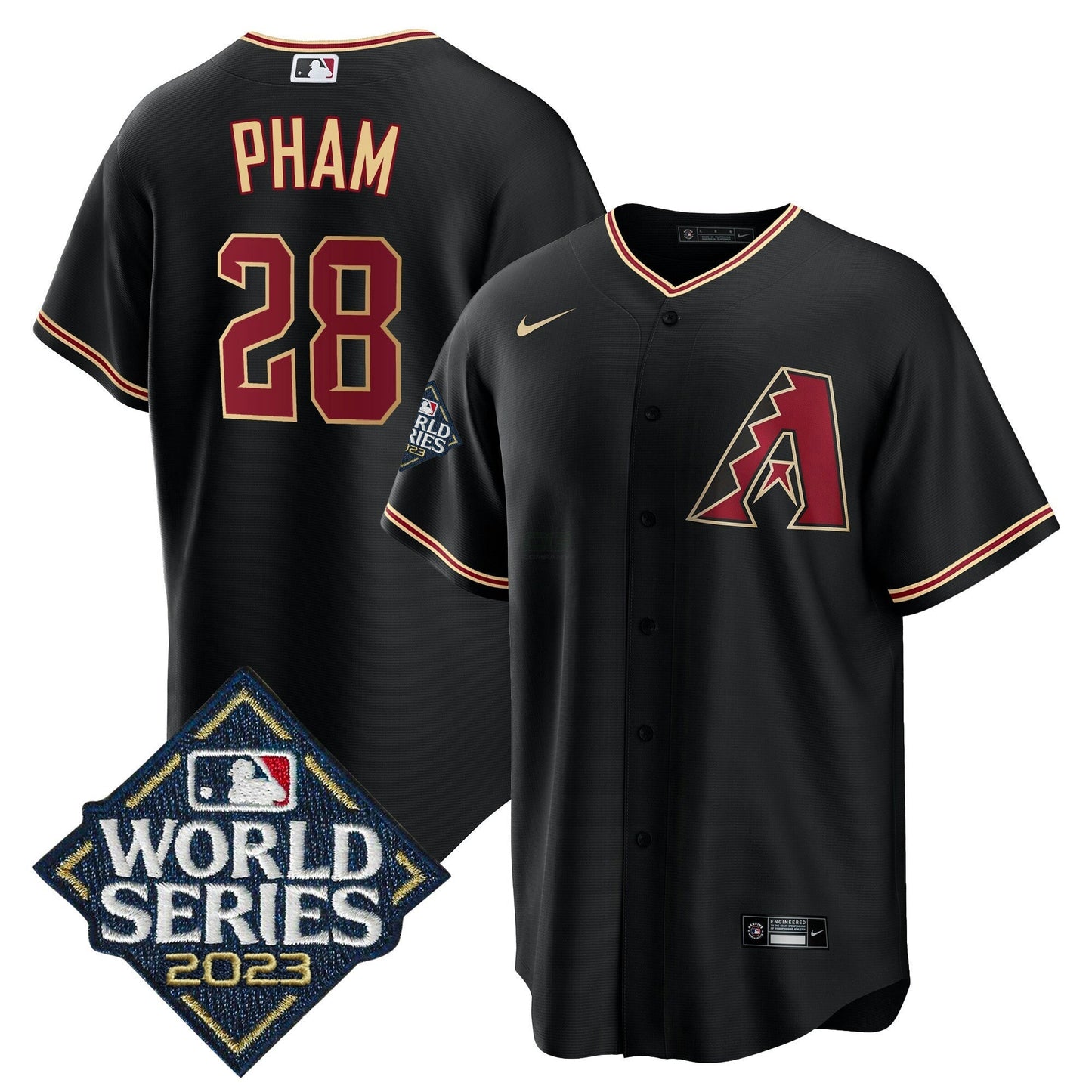 Camisa MLB Men’s Black 2023 World Series Jersey
