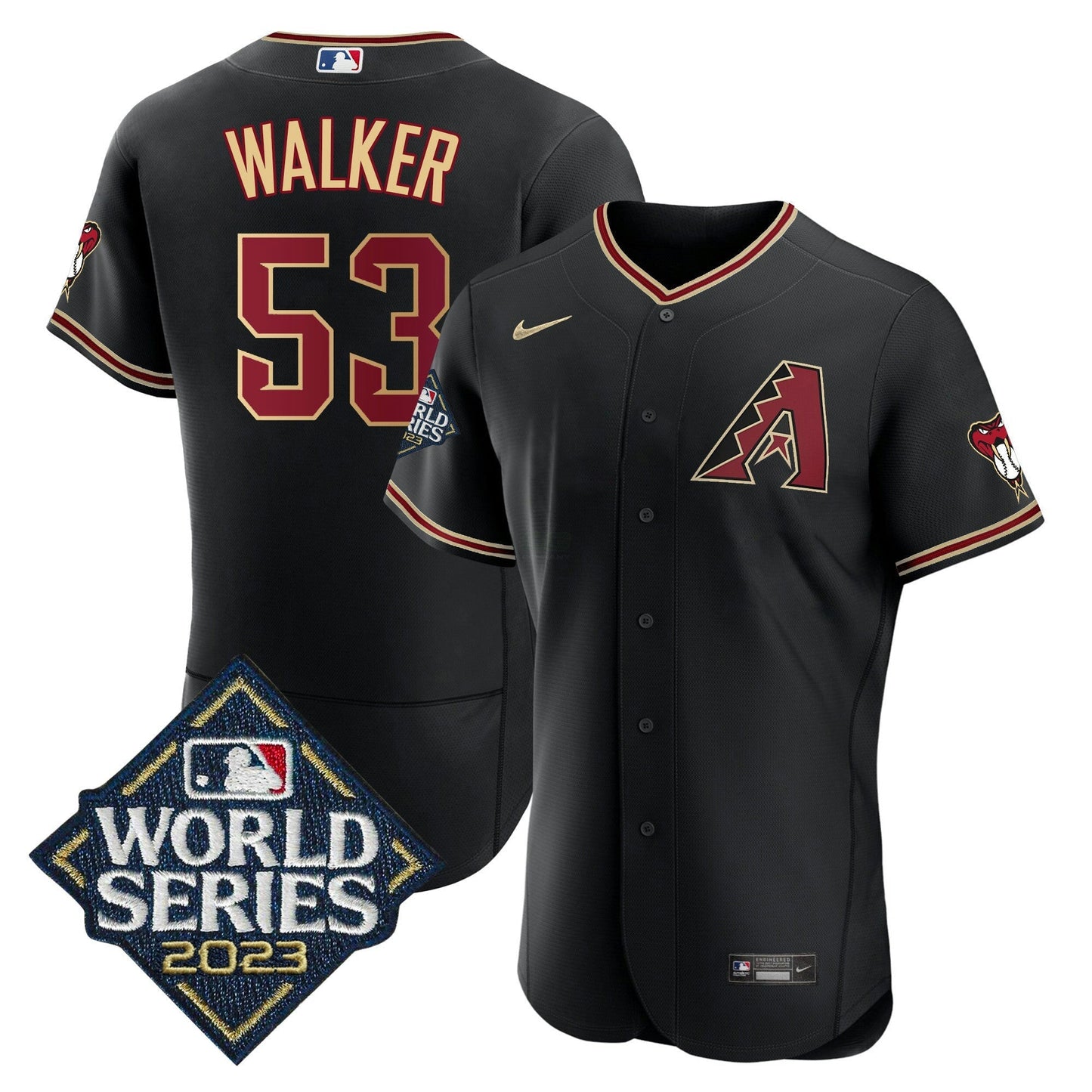 Camisa MLB Men’s Black 2023 World Series Jersey