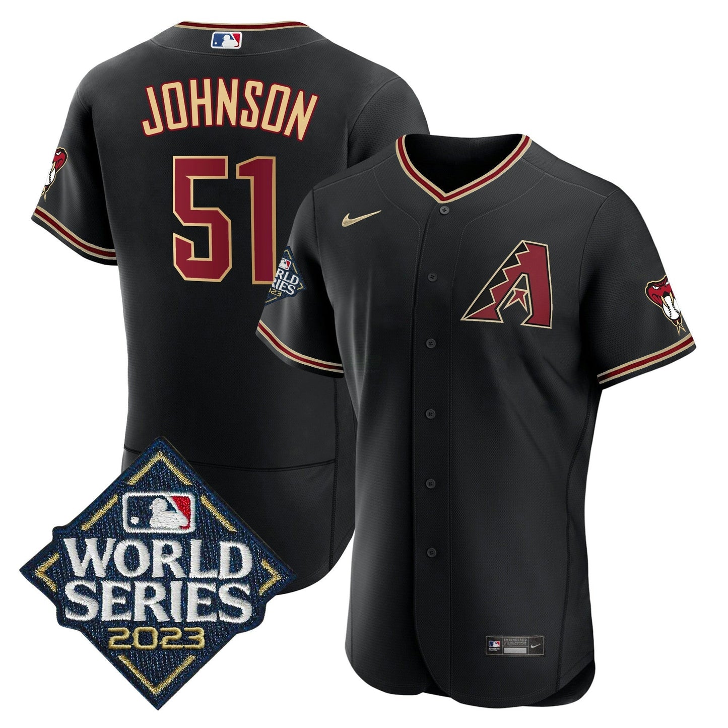 Camisa MLB Men’s Black 2023 World Series Jersey