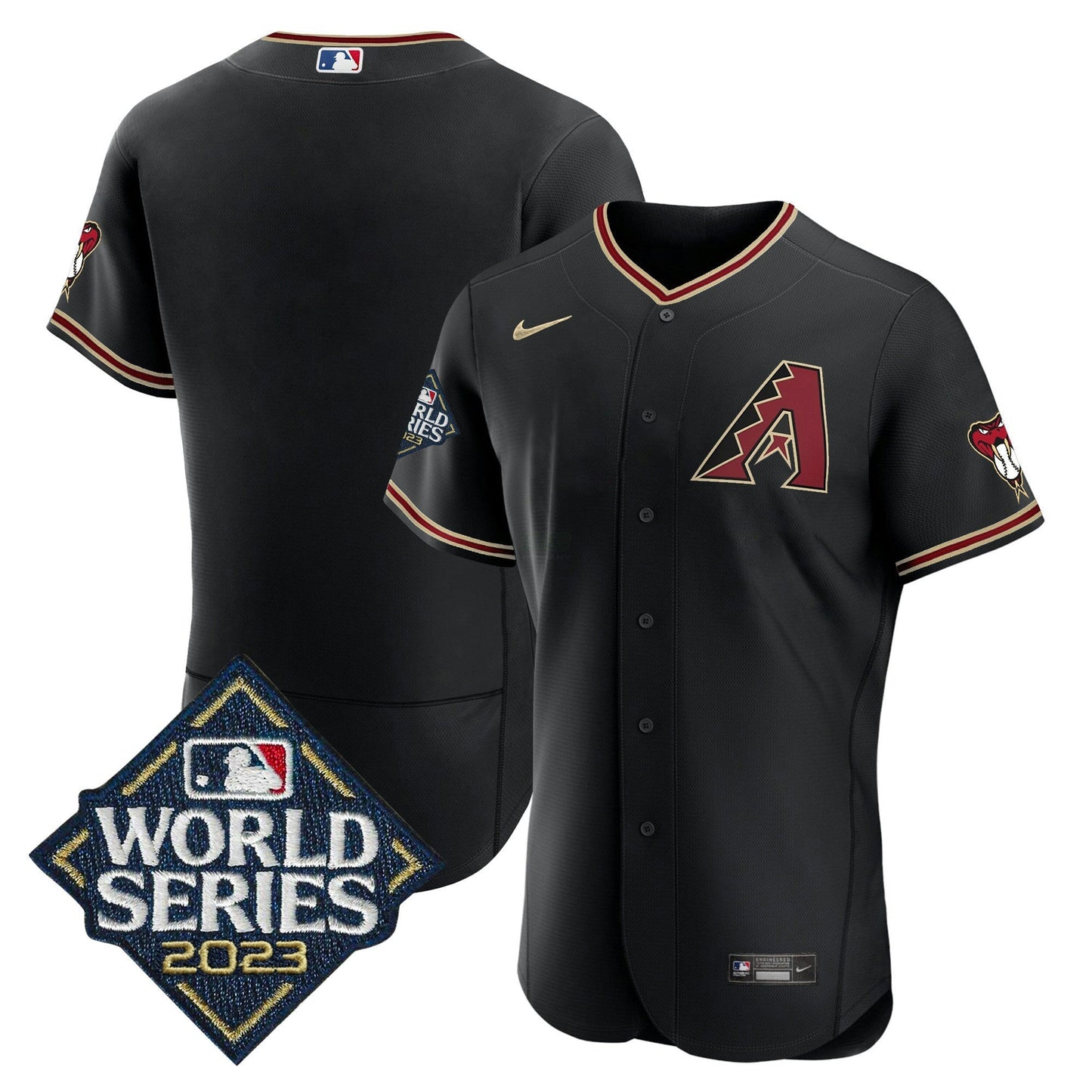 Camisa MLB Men’s Black 2023 World Series Jersey