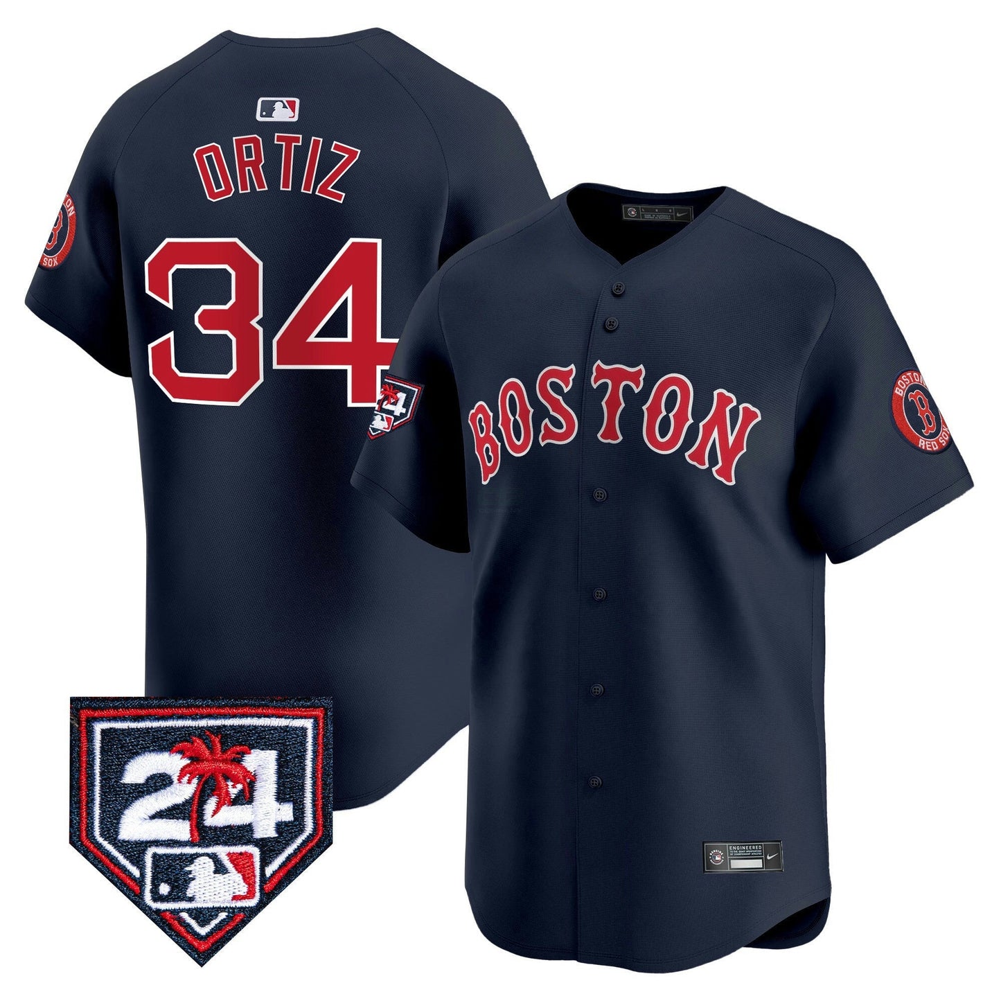 Camisa MLB Men’s Boston 2024 Spring Training Patch Vapor Premier Limited Jersey