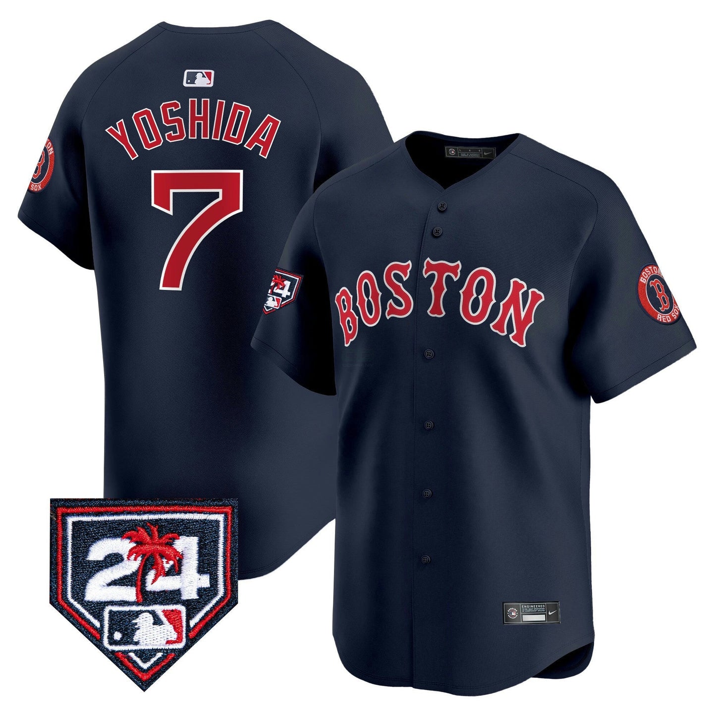Camisa MLB Men’s Boston 2024 Spring Training Patch Vapor Premier Limited Jersey