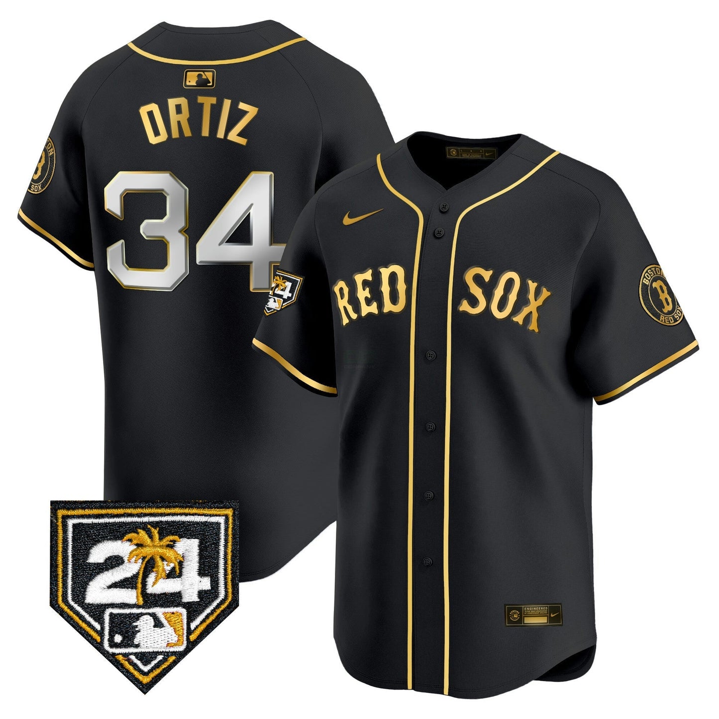 Camisa MLB Men’s Boston 2024 Spring Training Patch Vapor Premier Limited Jersey