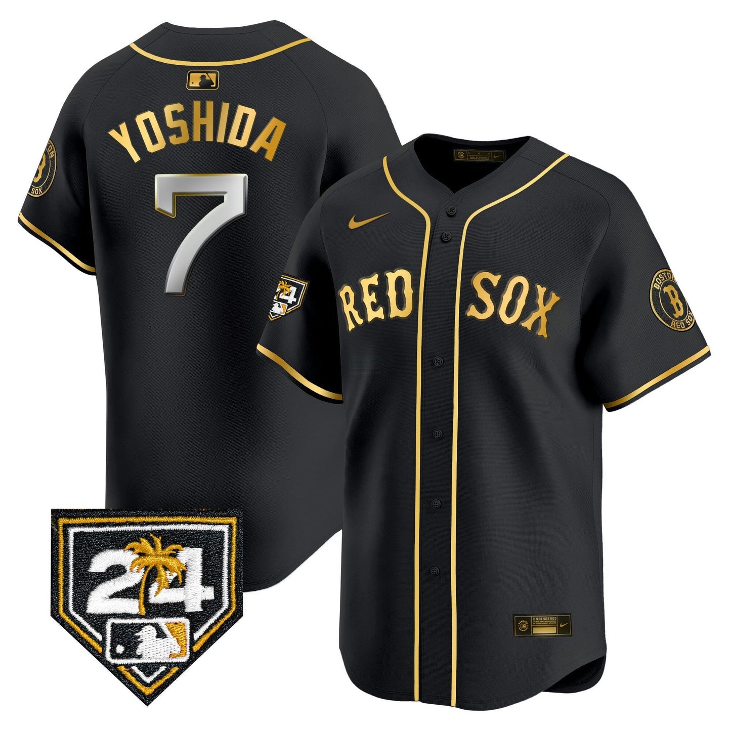 Camisa MLB Men’s Boston 2024 Spring Training Patch Vapor Premier Limited Jersey