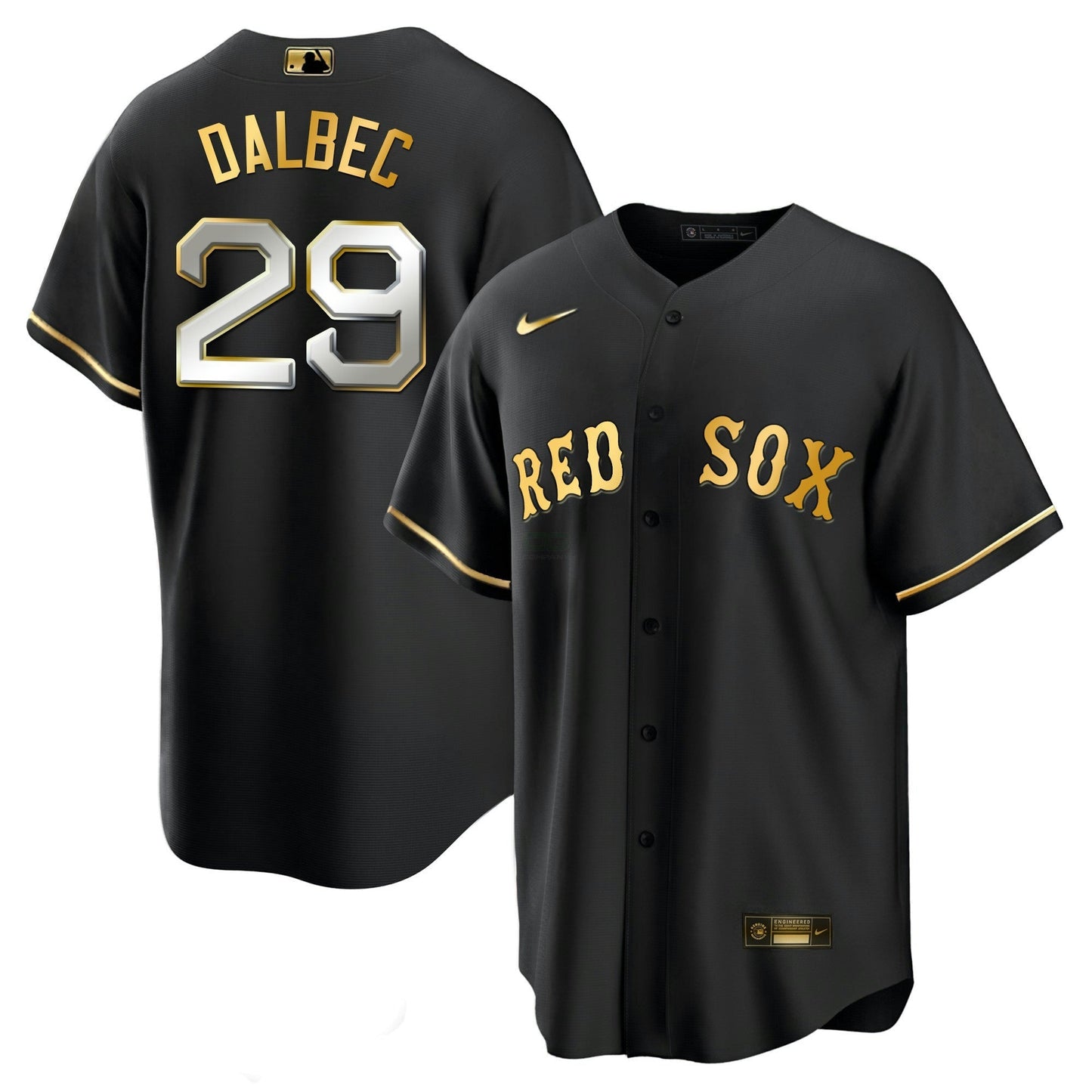 Camisa MLB Men’s Boston Black Limited & Dourada Jersey