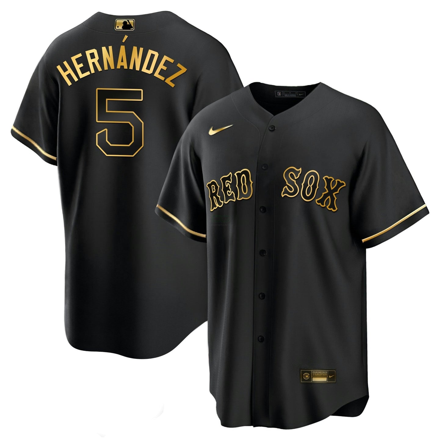 Camisa MLB Men’s Boston Black Limited & Dourada Jersey