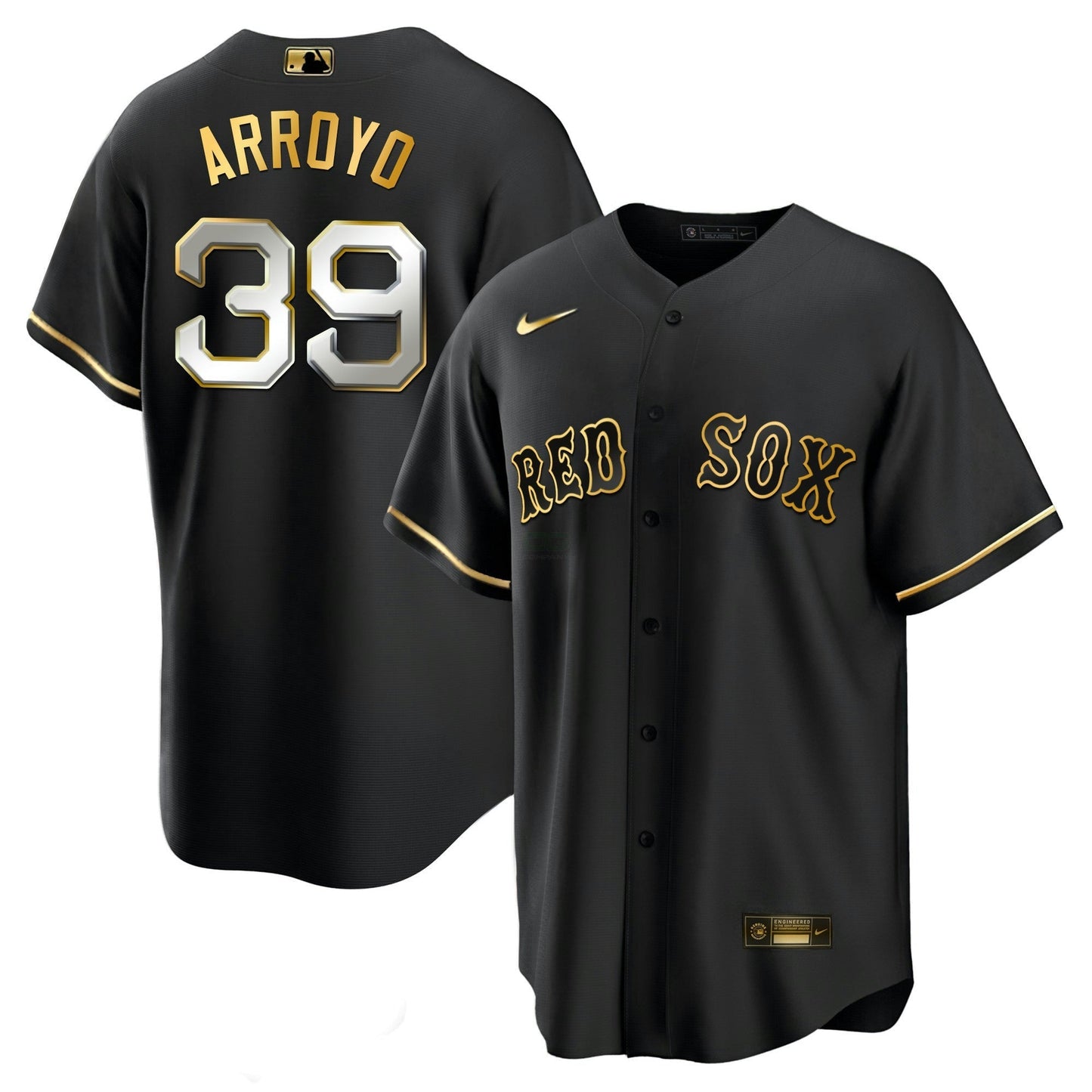 Camisa MLB Men’s Boston Black Limited & Dourada Jersey
