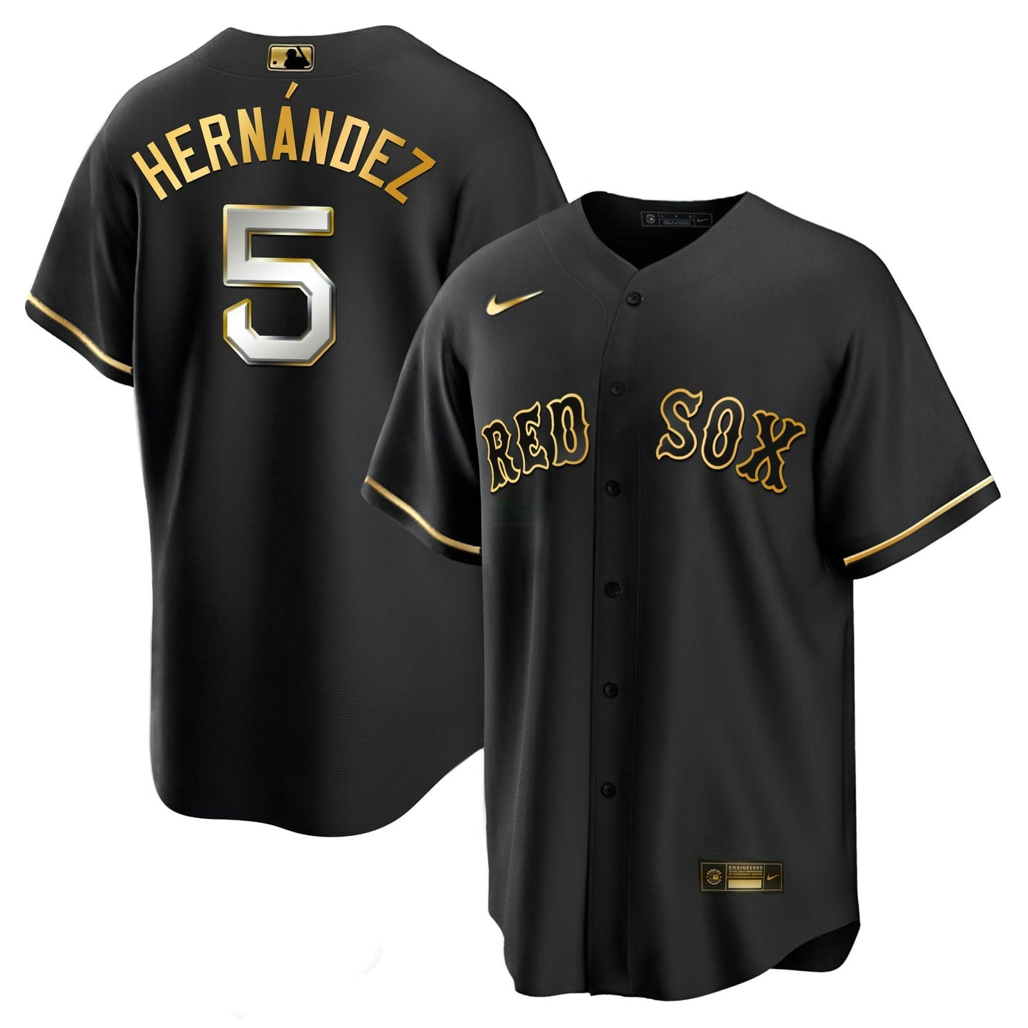 Camisa MLB Men’s Boston Black Limited & Dourada Jersey