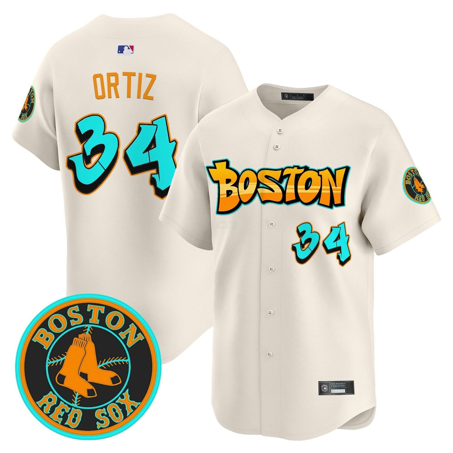 Camisa MLB Men’s Boston ‘Graffiti Streetstyle Edition’ Vapor Premier Limited Jersey