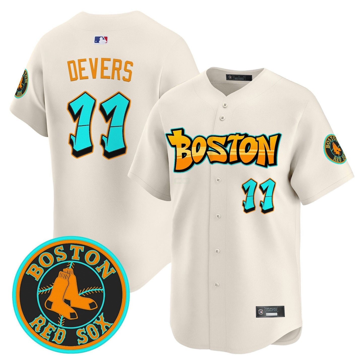 Camisa MLB Men’s Boston ‘Graffiti Streetstyle Edition’ Vapor Premier Limited Jersey