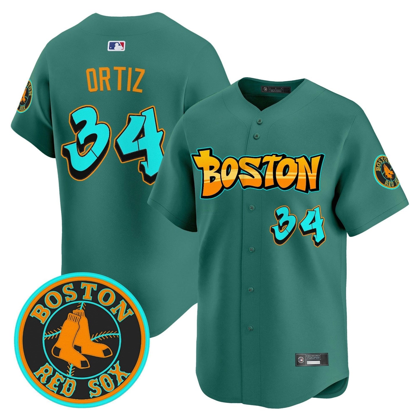 Camisa MLB Men’s Boston ‘Graffiti Streetstyle Edition’ Vapor Premier Limited Jersey