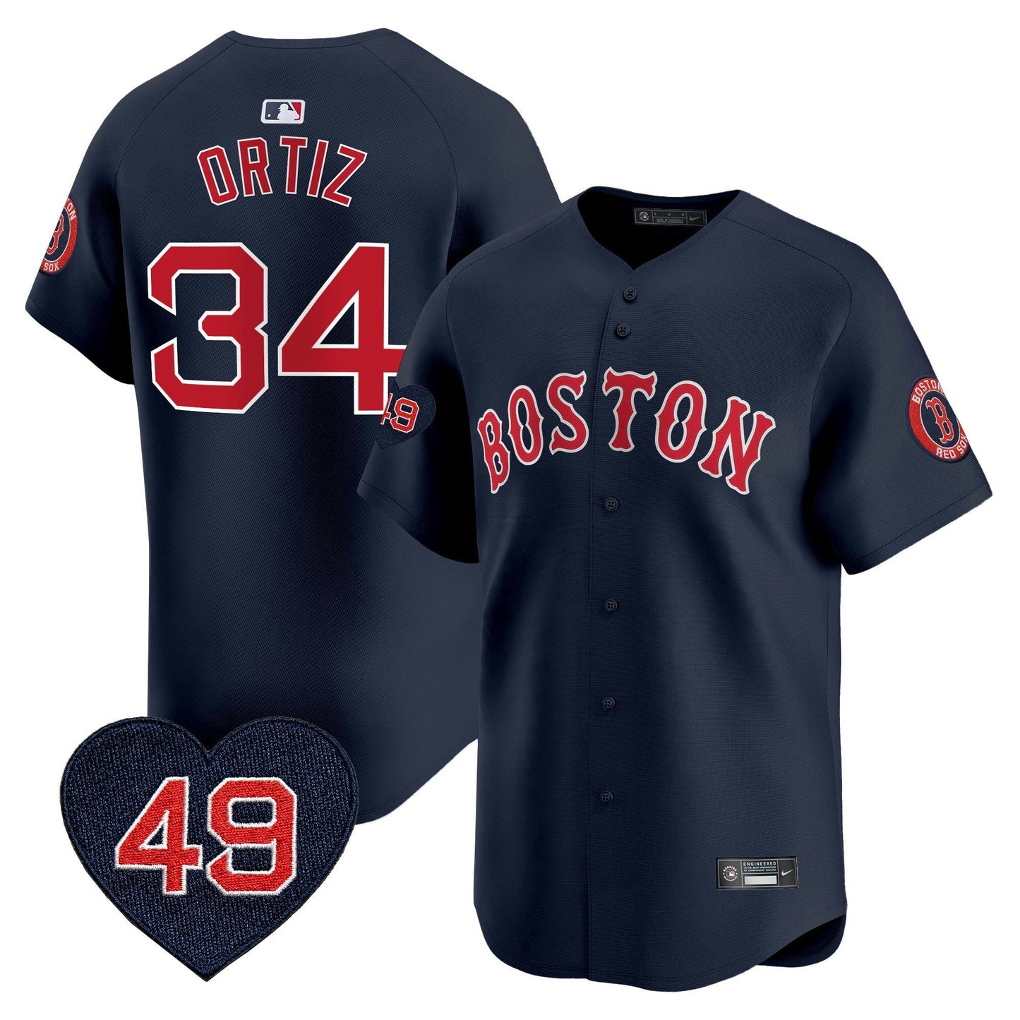 Camisa MLB Men’s Boston Tim Wakefield Patch Vapor Premier Limited Jersey