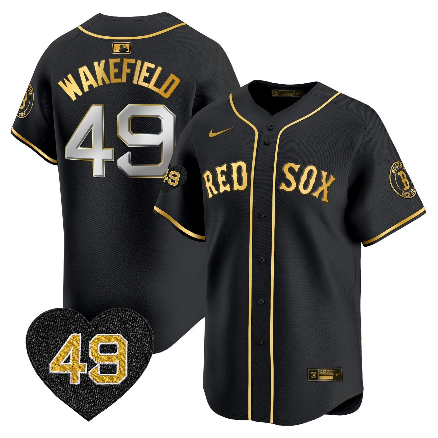 Camisa MLB Men’s Boston Tim Wakefield Patch Vapor Premier Limited Jersey