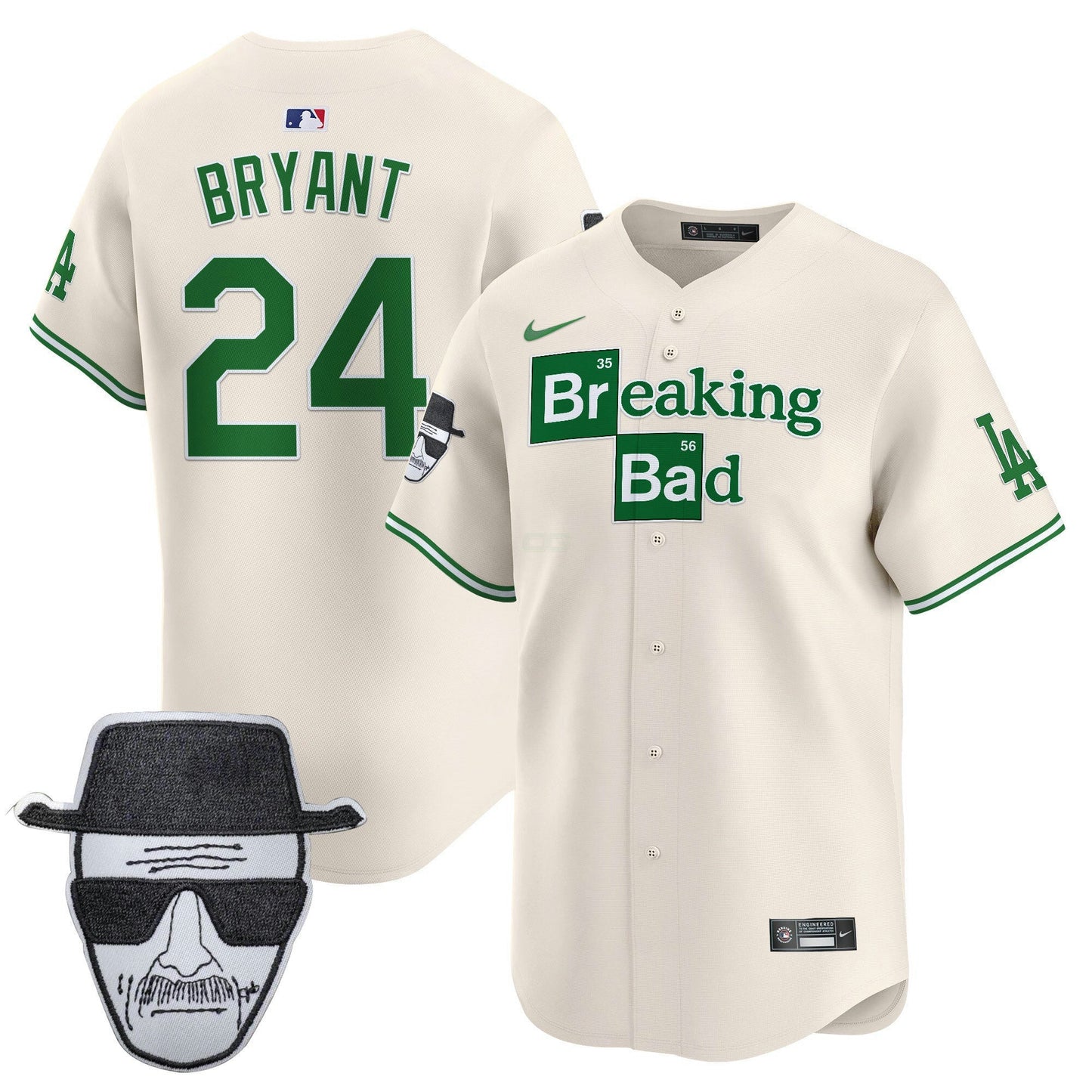 Camisa MLB Men’s Breaking Bad Walter White Patch Vapor Premier Limited Jersey