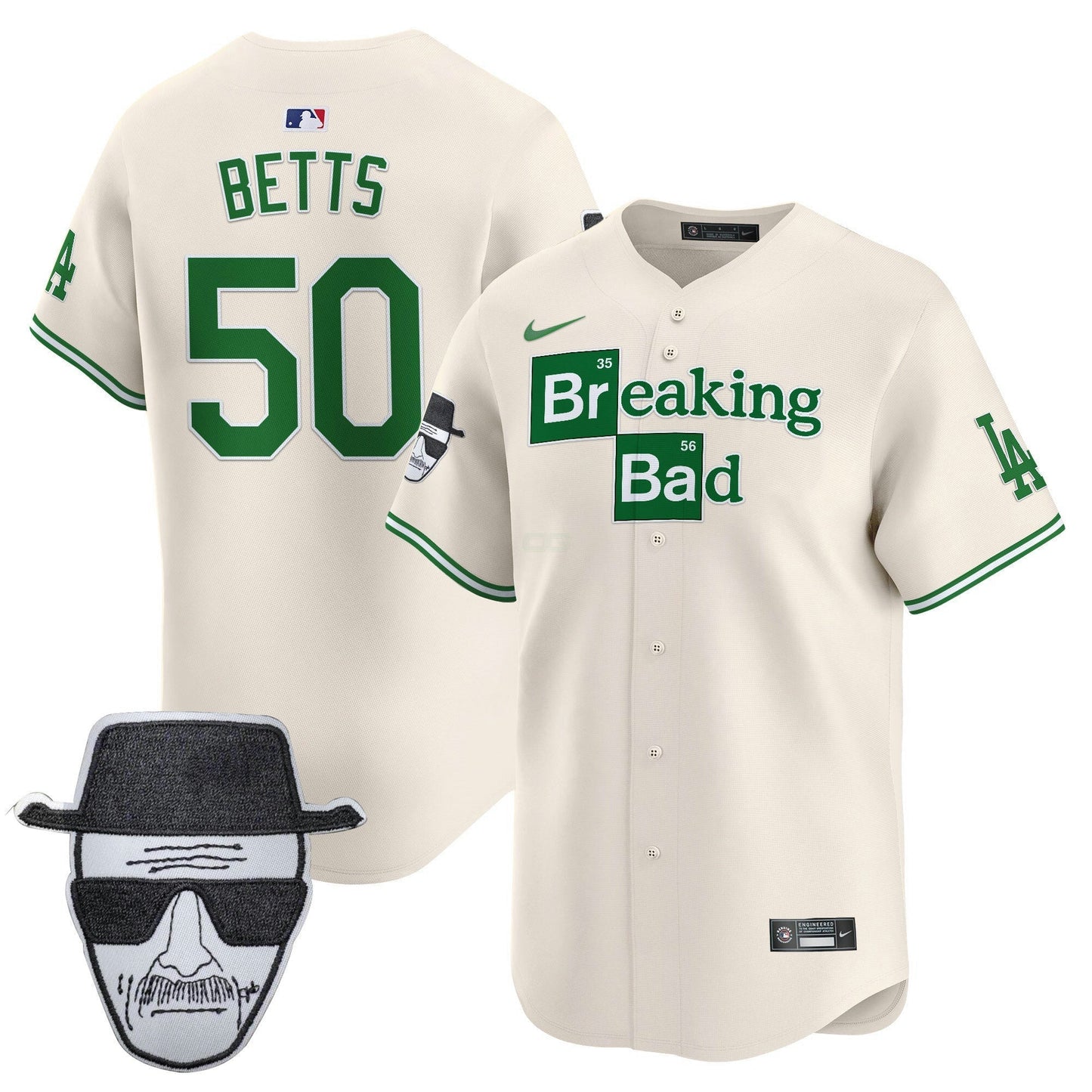 Camisa MLB Men’s Breaking Bad Walter White Patch Vapor Premier Limited Jersey