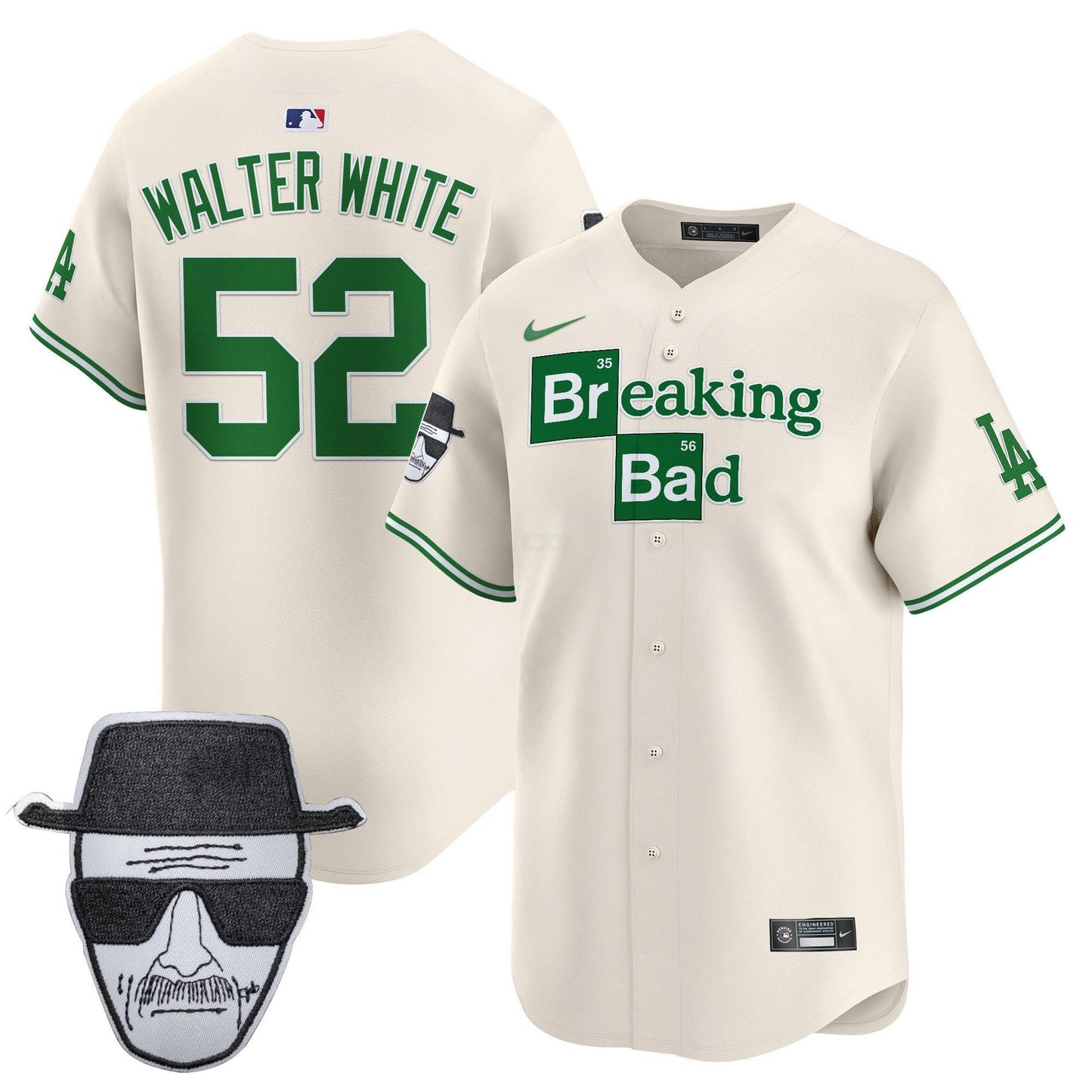 Camisa MLB Men’s Breaking Bad Walter White Patch Vapor Premier Limited Jersey